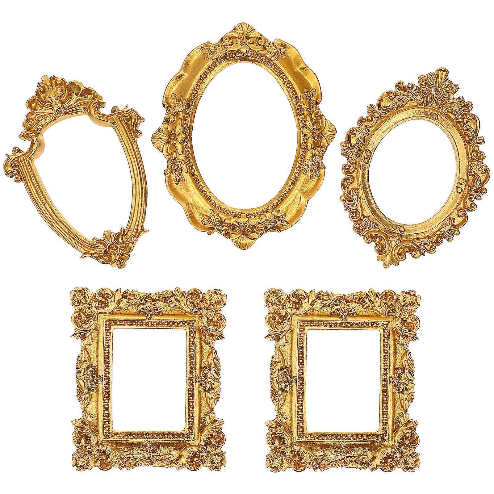 Golden European Style Photo Frame for Desktop 30Pcs Creative Picture Holder Props