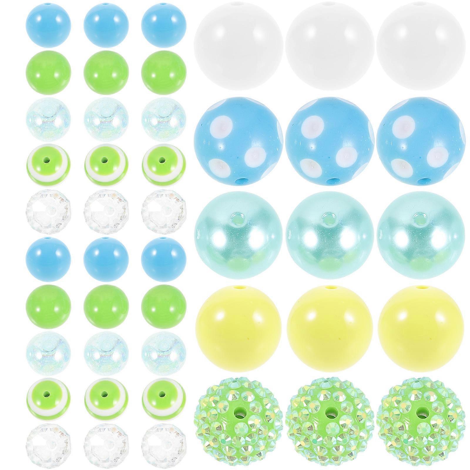Assorted Color Beads for Beadable Pen Craft Use Acrylic 200Pcs