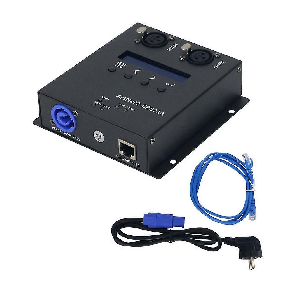 ArtNet2-CR021R 2CH Artnet naar Dmx512 Conversie Artnet Dmx512 Netwerkconverter voor Touch MA2 EU-STEKKER