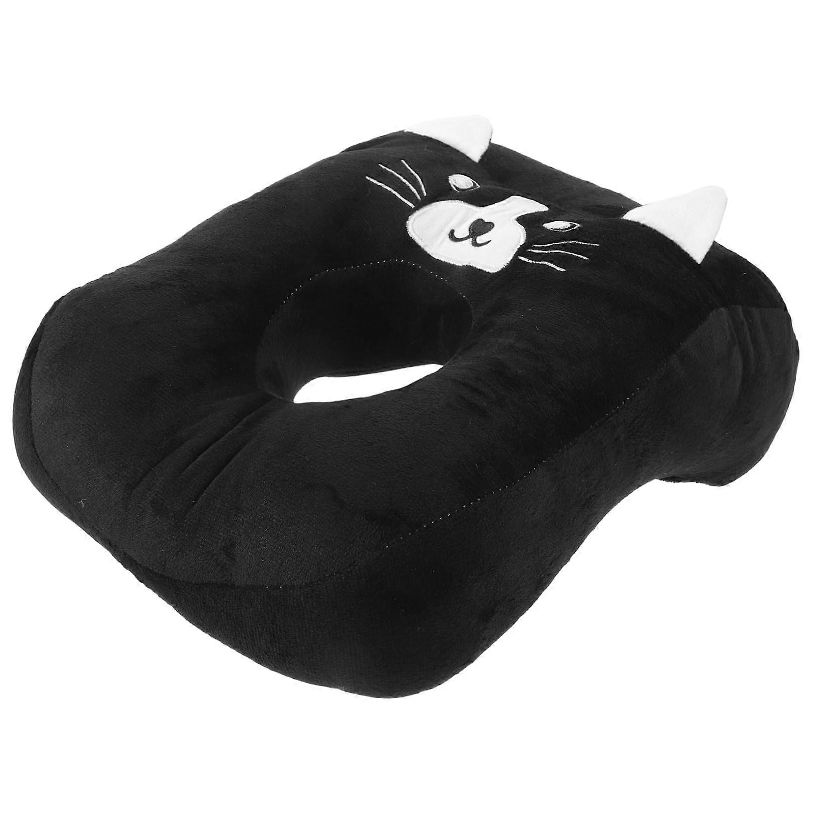 Cartoon Nap Pillow For Desk Napping, Ergonomic FaceDown Design, MultiFunctional Office Home School Pillow, Black Cat Style