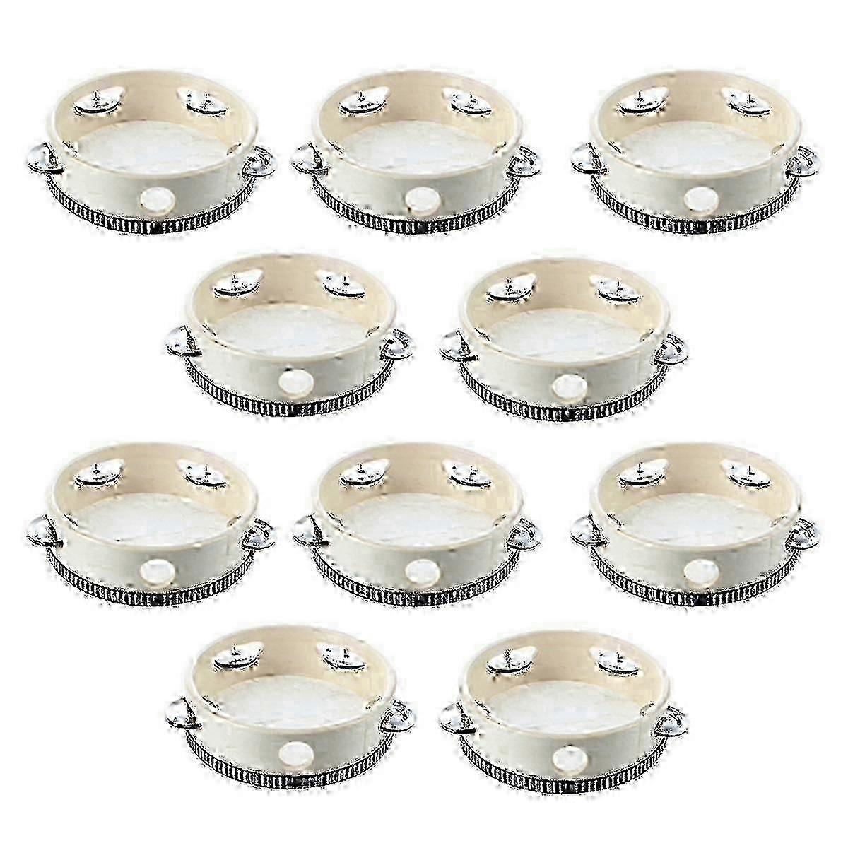 10 قطع من الدف الموسيقي طبلة الدف قرع دائري