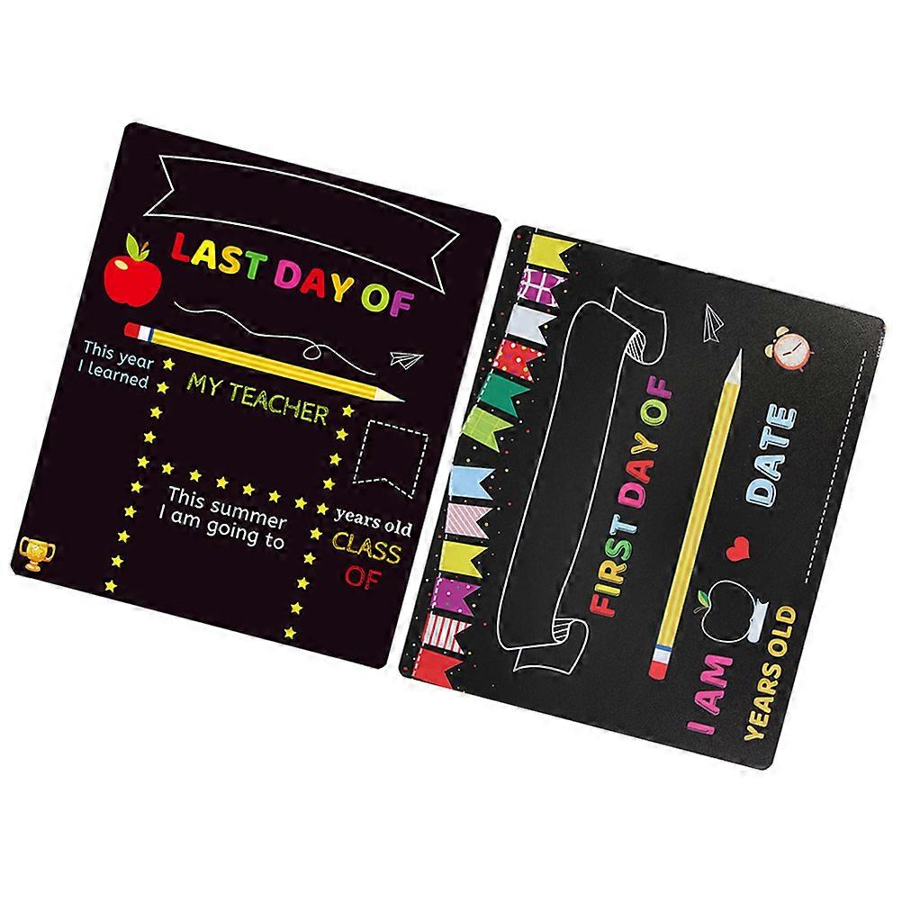 Back To School Chalkboard Sign For Children 30x25cm Erasable PVC Material Ideal For Classroom Use 2Pcs