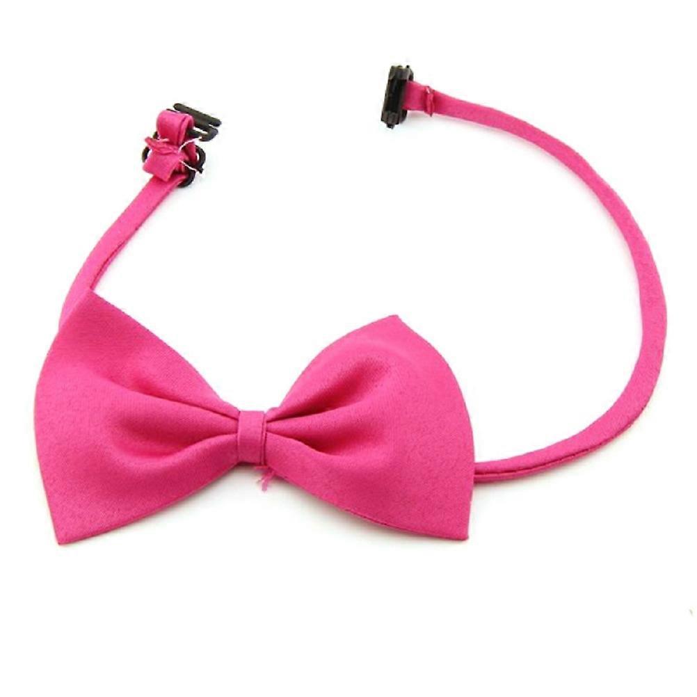 Adjustable Bow Tie Dog Collar for Pets with Rosy Bowknot 3Pcs Package