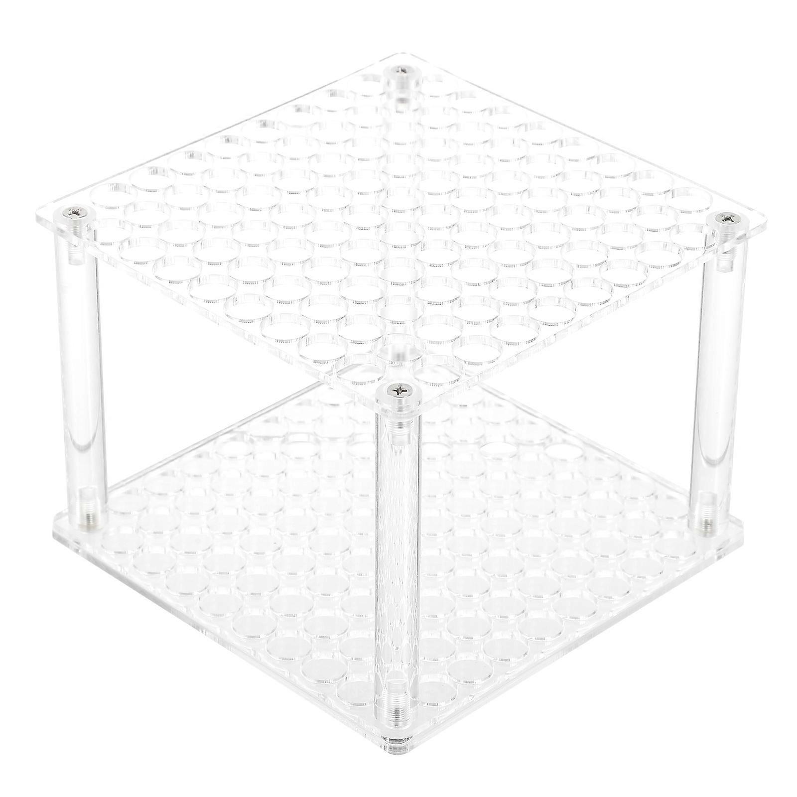 Pencil Display Stand Acrylic Pen Holder for Storage 2Pcs Clear Material