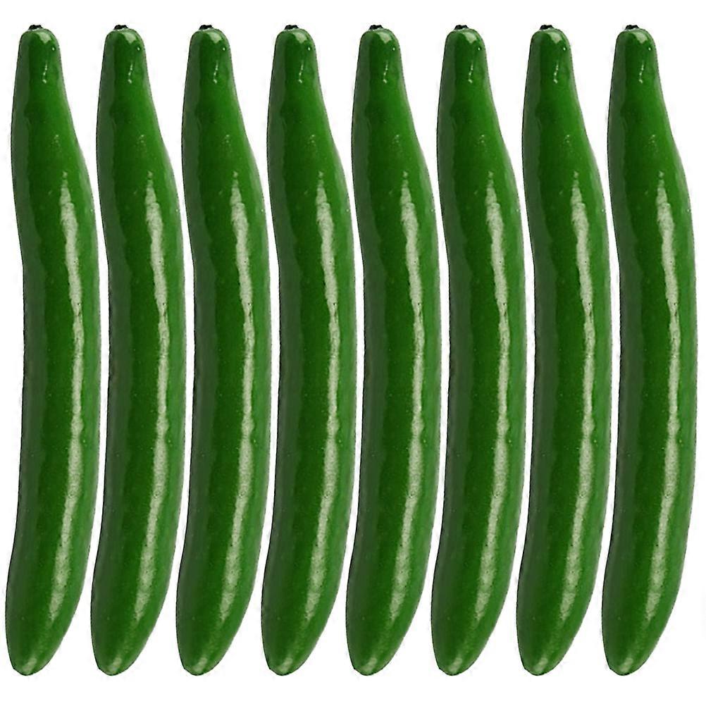 Lifelike Green Cucumber Models for Decoration with 24Pcs Artificial