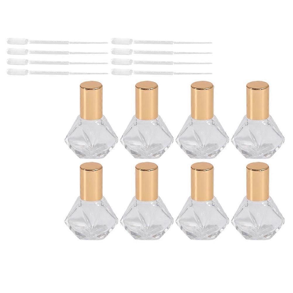 12Pcs Glass Empty Roller Bottles With Star-Shaped Cap For Oil Storage Refillable Leak-Proof