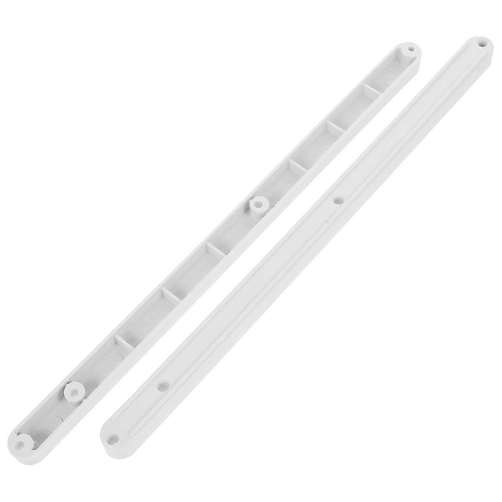 Smooth Sliding Plastic White Cabinet Drawer Slides 30x1.6x1.4cm Easy Installation 2Pcs