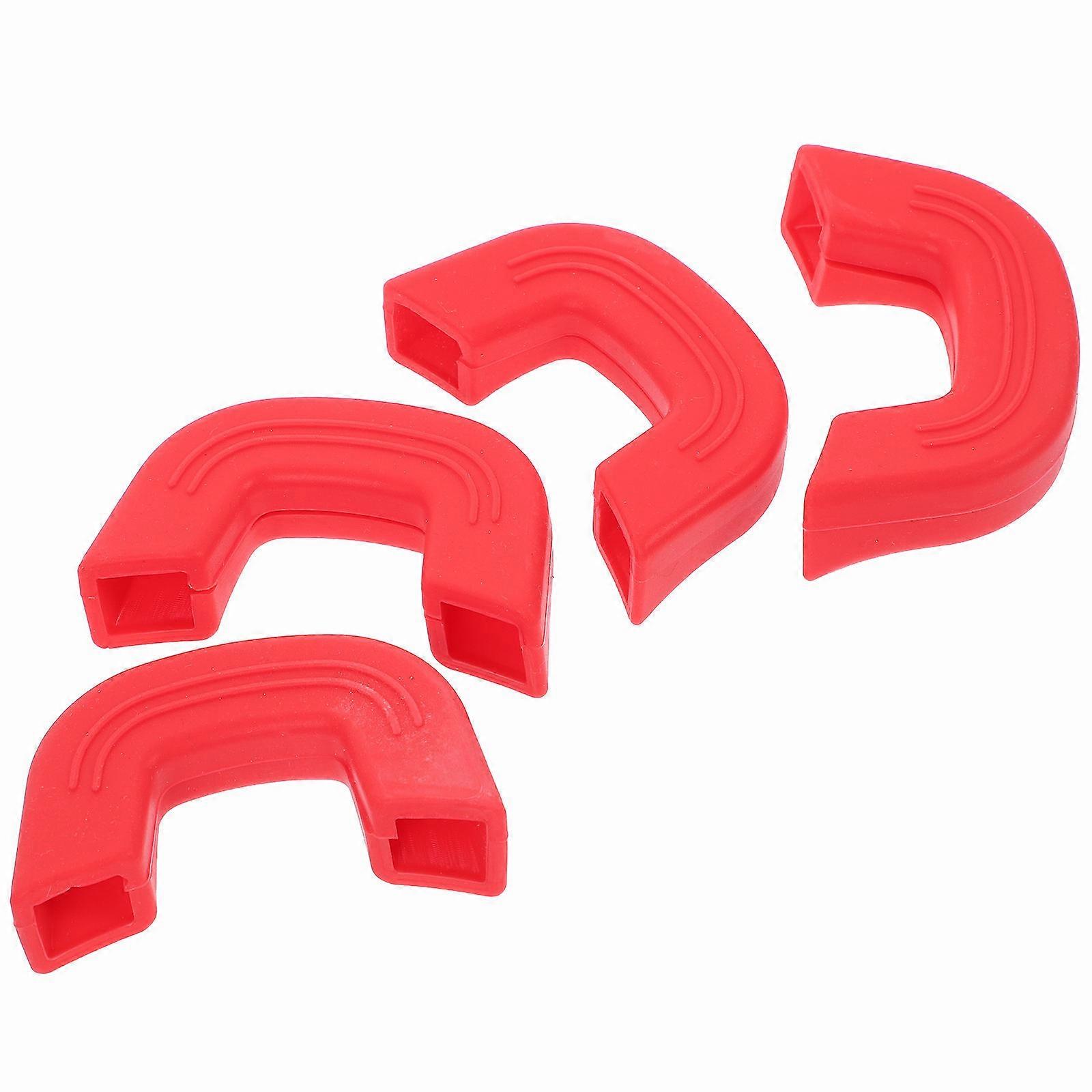 Practical Pot Handle Sleeves Silicone Protectors for Kitchen 20Pcs Red