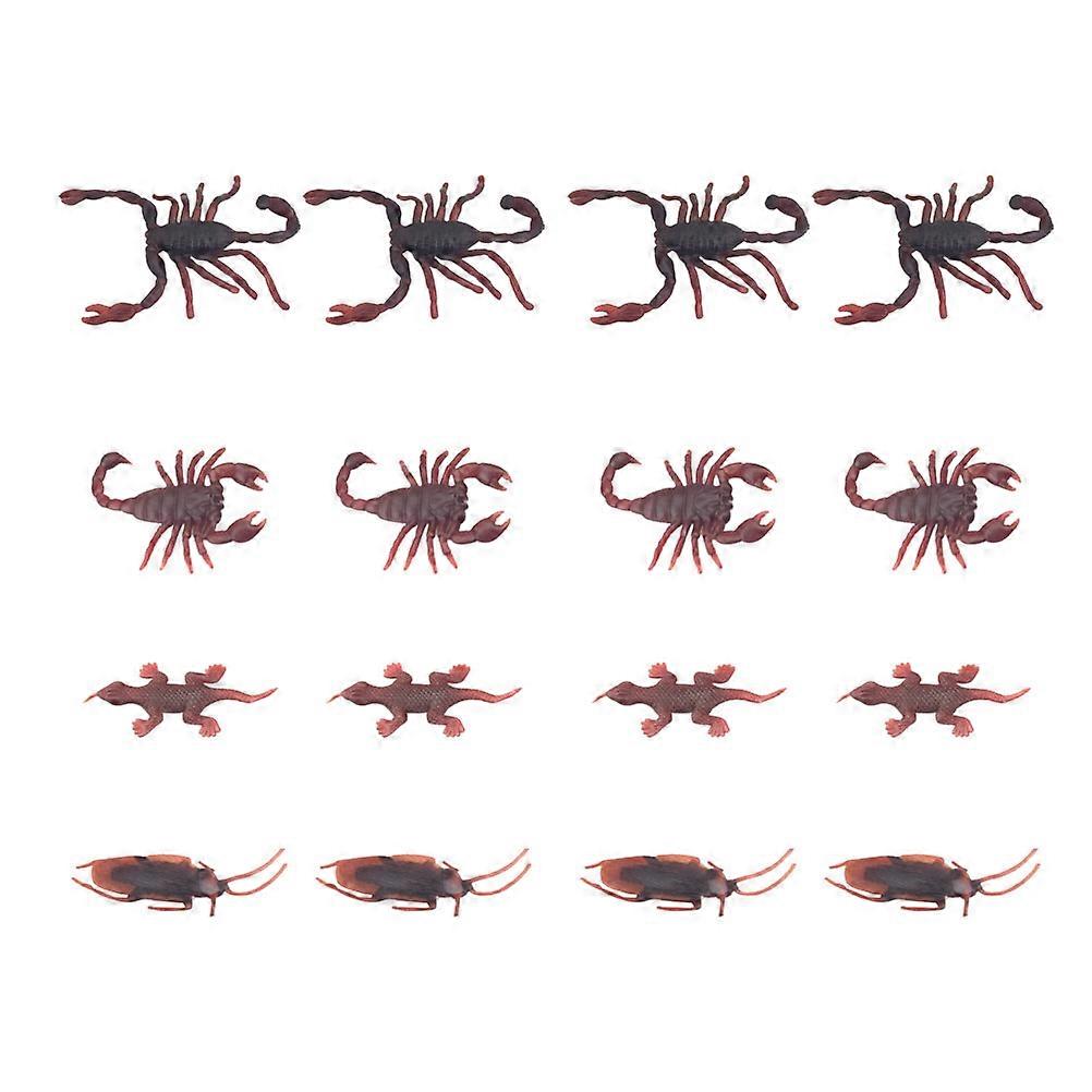 Creepy Crawling Toys 40 Pcs Realistic Insect Figure Props For Horror Party Gecko Shape Decorative Prop