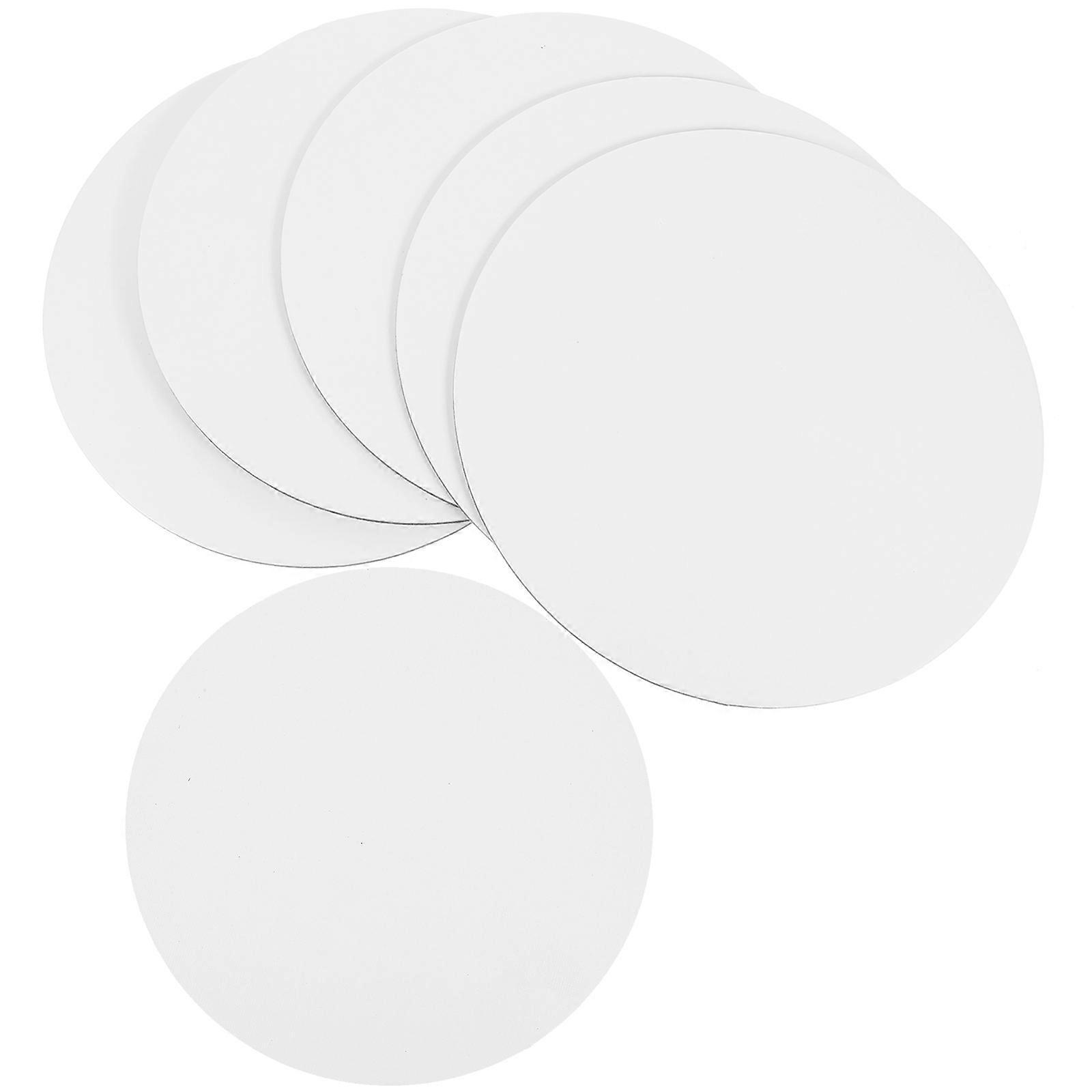 Round Blank Canvas Premium Art 20CM 6Pcs For Outdoor Creation Art Practice Hobbyists Educators