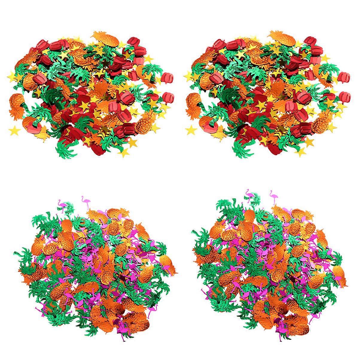 Party Confetti Luau Party Confetti for 2Pcs 4 Bags Tropical Hawaiian Design