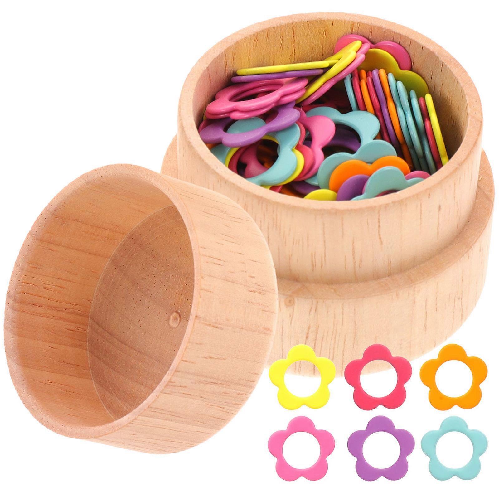 Knitting Stitch Markers Rings for Sweater Knitting Use 3Sets with Flower Shape