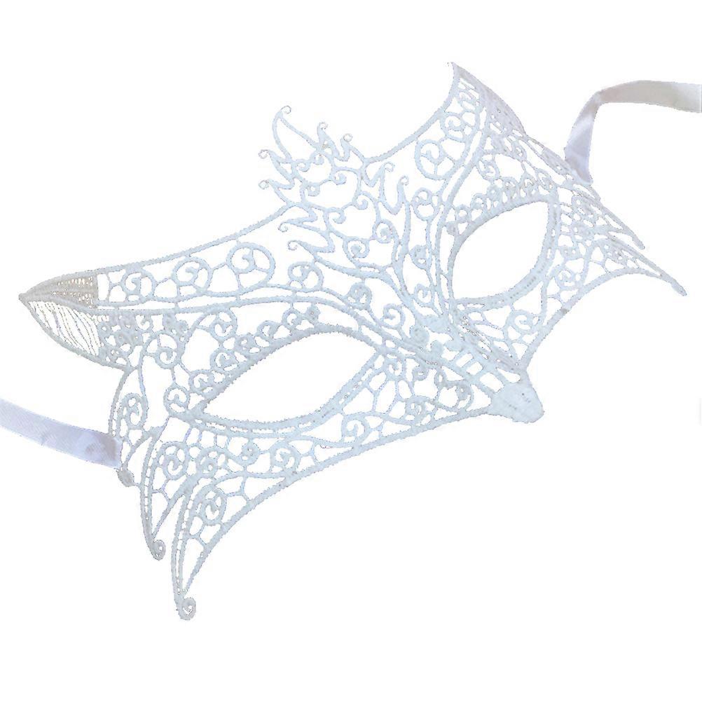 Party Lace Mask Mask for Party Shape Hollow Out White Masquerade Use