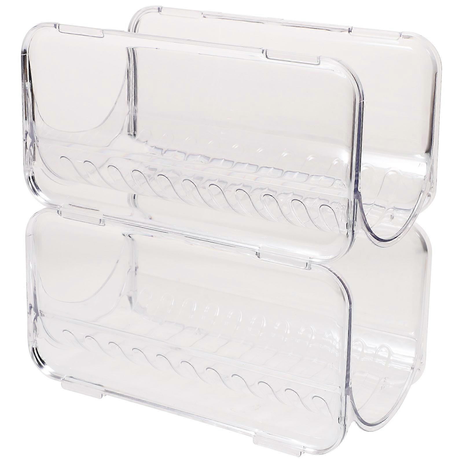 Transparent Stackable Water Bottle Organizer for Kitchen Cabinet 4Pcs Holder