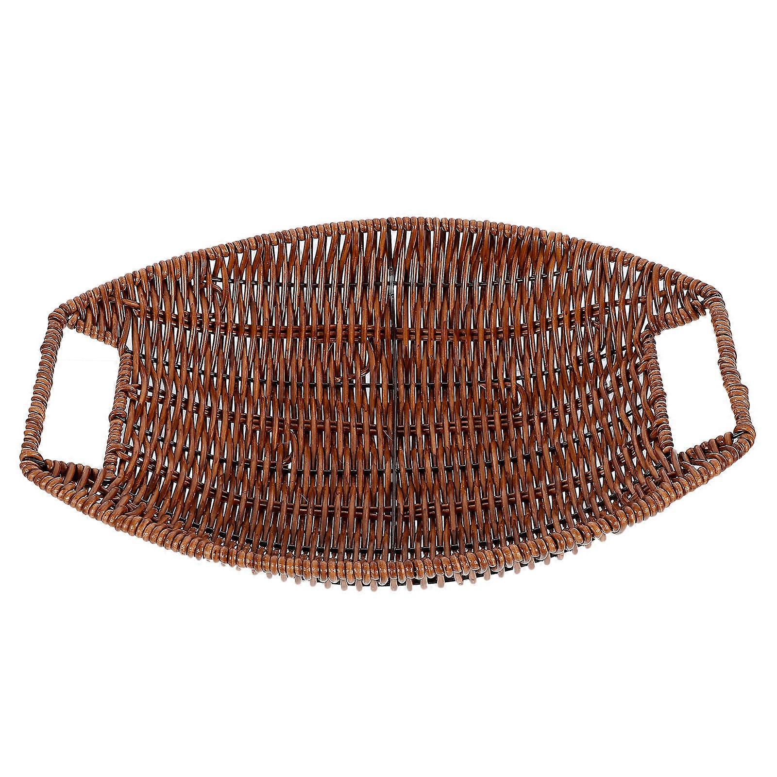 Organizing Basket Fruit Bread Basket for Multi-Purpose Storage 1Pcs Brown
