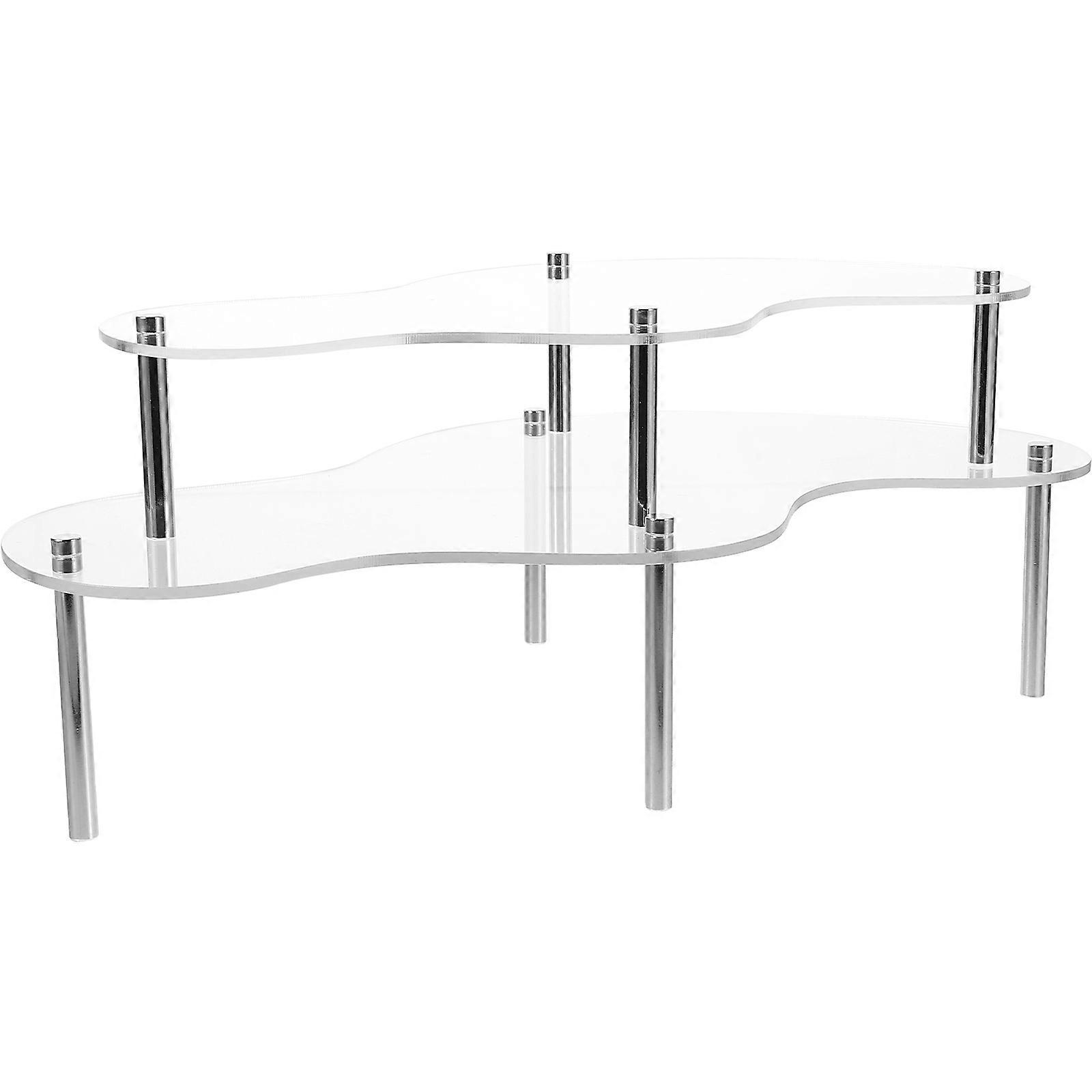 Acrylic Cake Stand Clear Dessert Table Holder for Display 4Sets