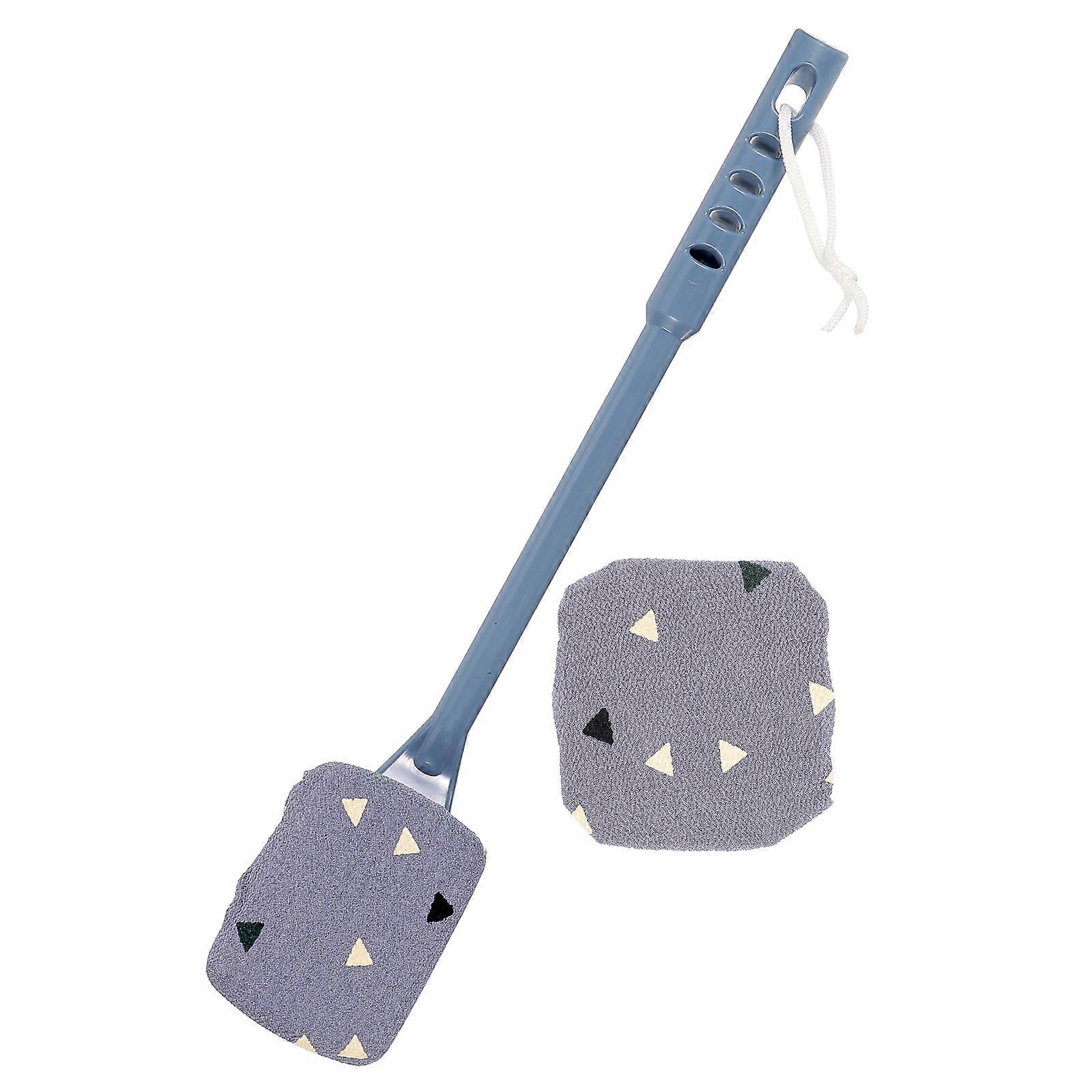 Long Handle Back Scrubber for Shower with 2Pcs Bath Body Brushes