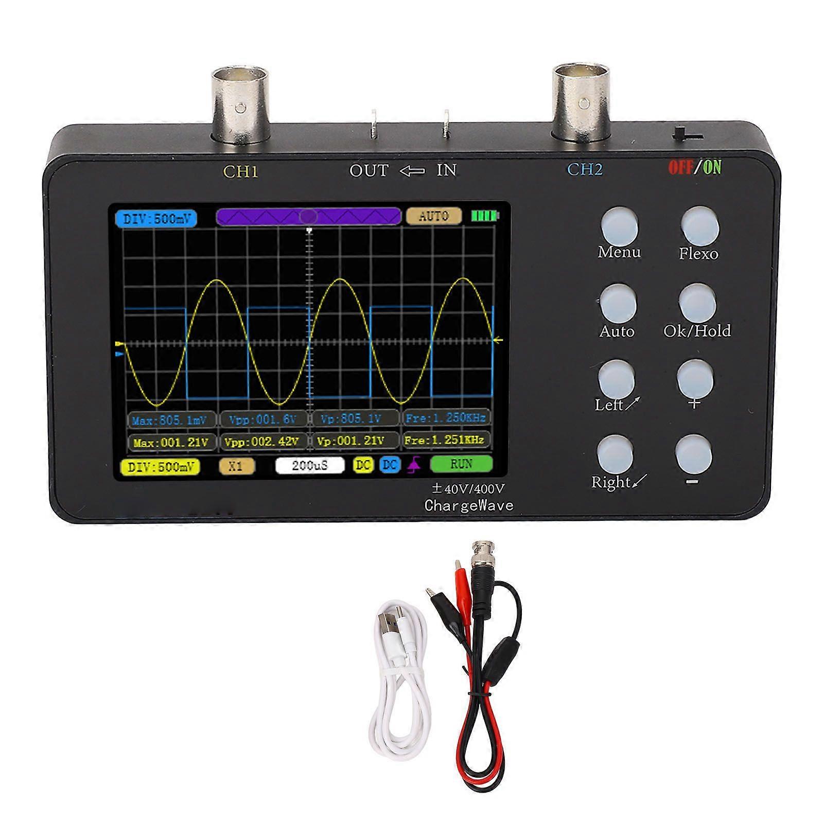 Digital Oscilloscope 2 Channels 50M Sampling Rate Portable Handheld Tablet Oscilloscope