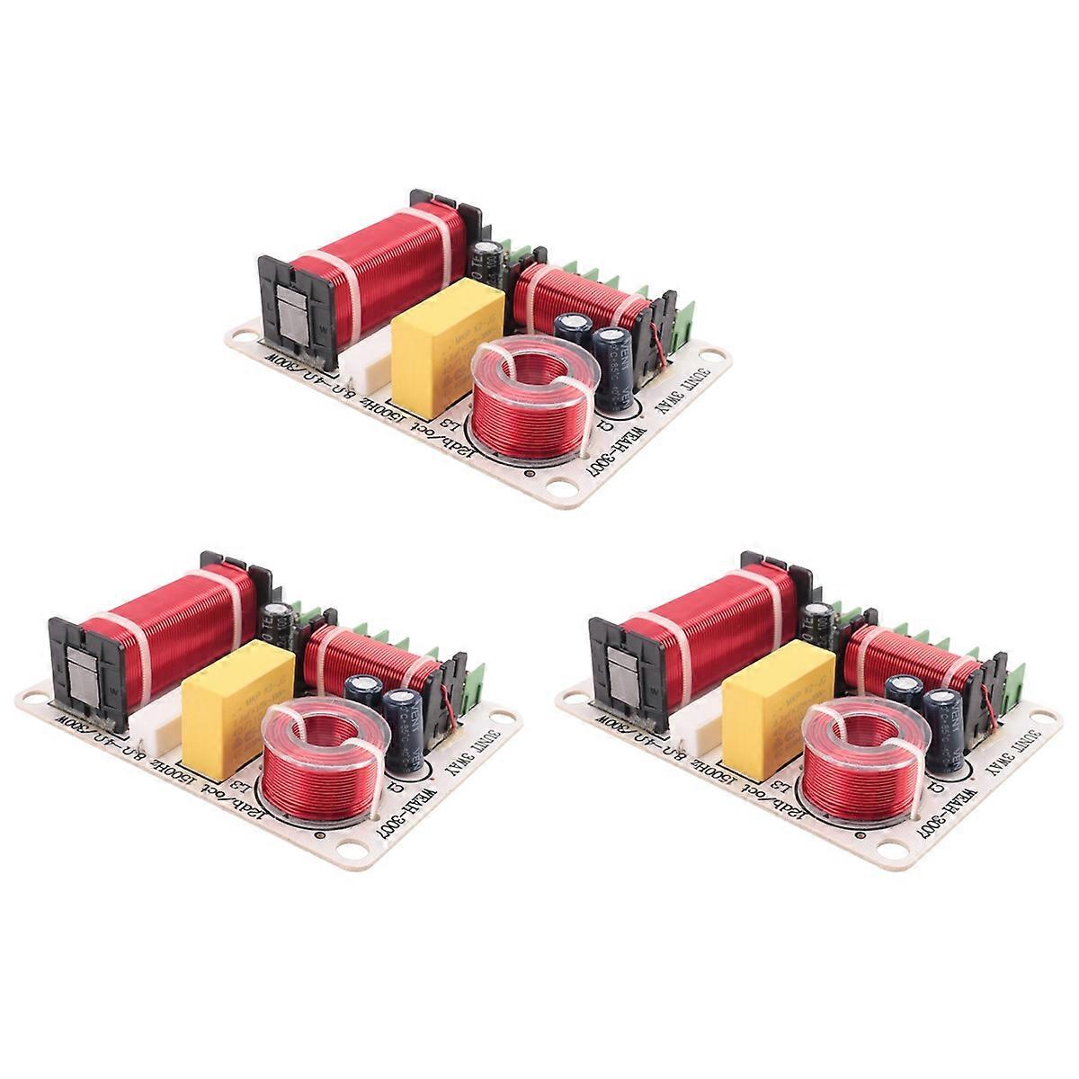 3X 3 Way Speaker Frequency Divider 300W HiFi Crossover Filter Frequency Distributor for DIY Home Spe