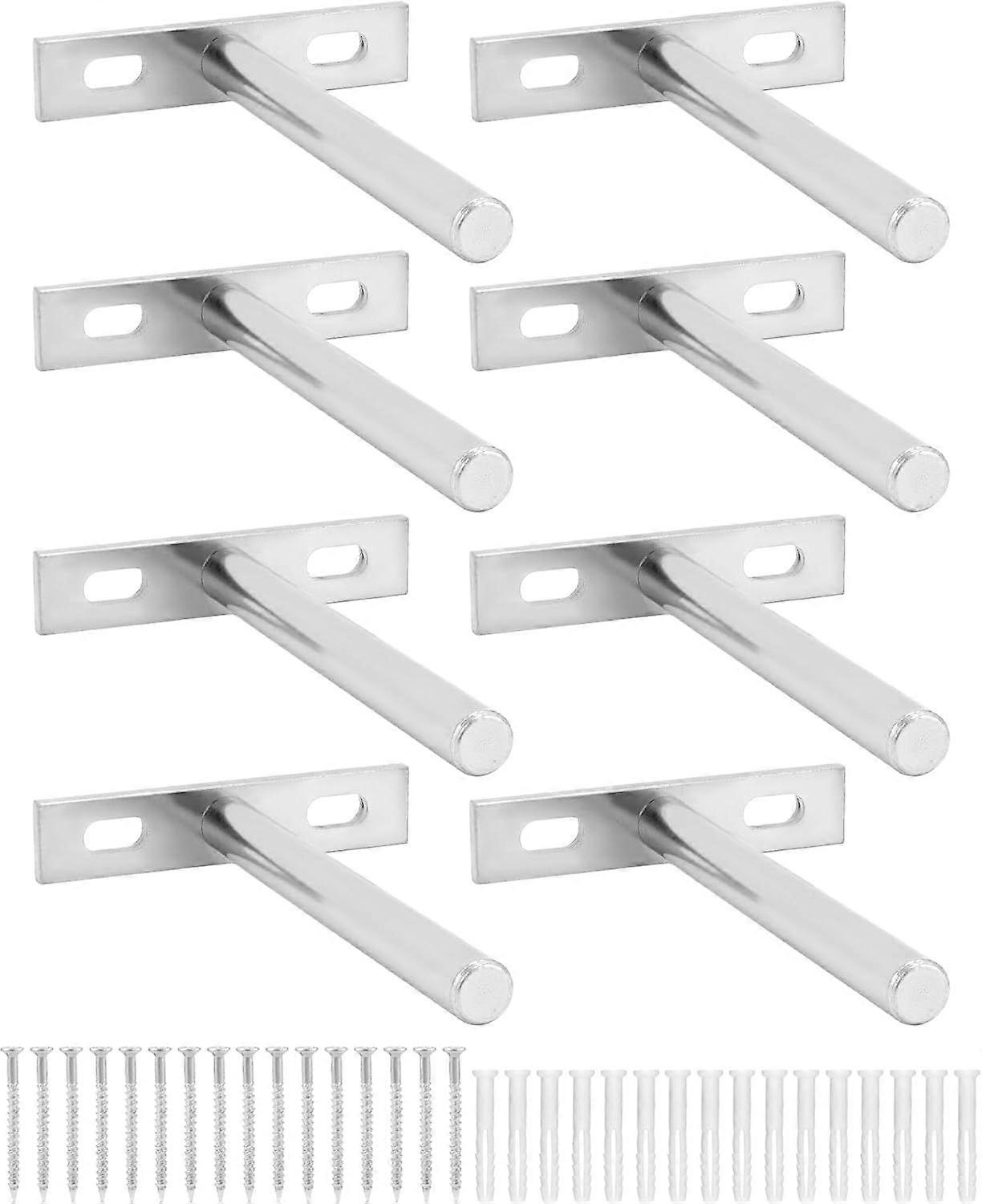 Pieces Invisible Wall Shelf Brackets - 100mm - Solid Iron Floating Shelf Brackets