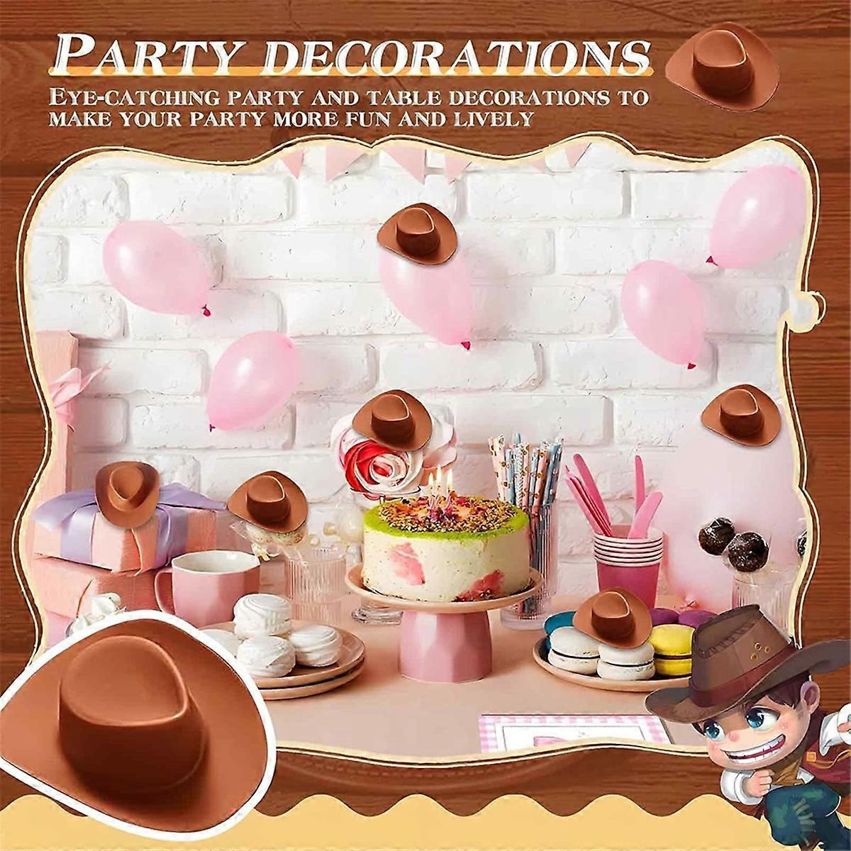 30 PCS Mini Cowboy Hats for Party