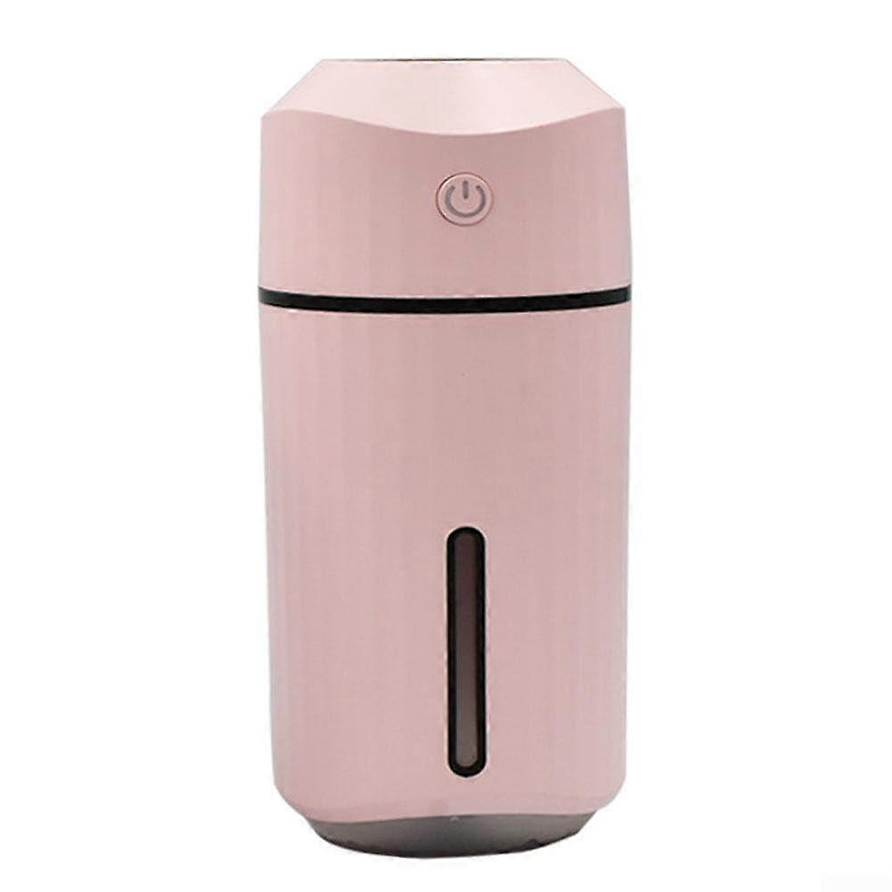 Colorful Car Humidifier 320mL Capacity, Dual Mist Modes, 7Color Night Light, Up To 12 Hours, LeakProof, Pink