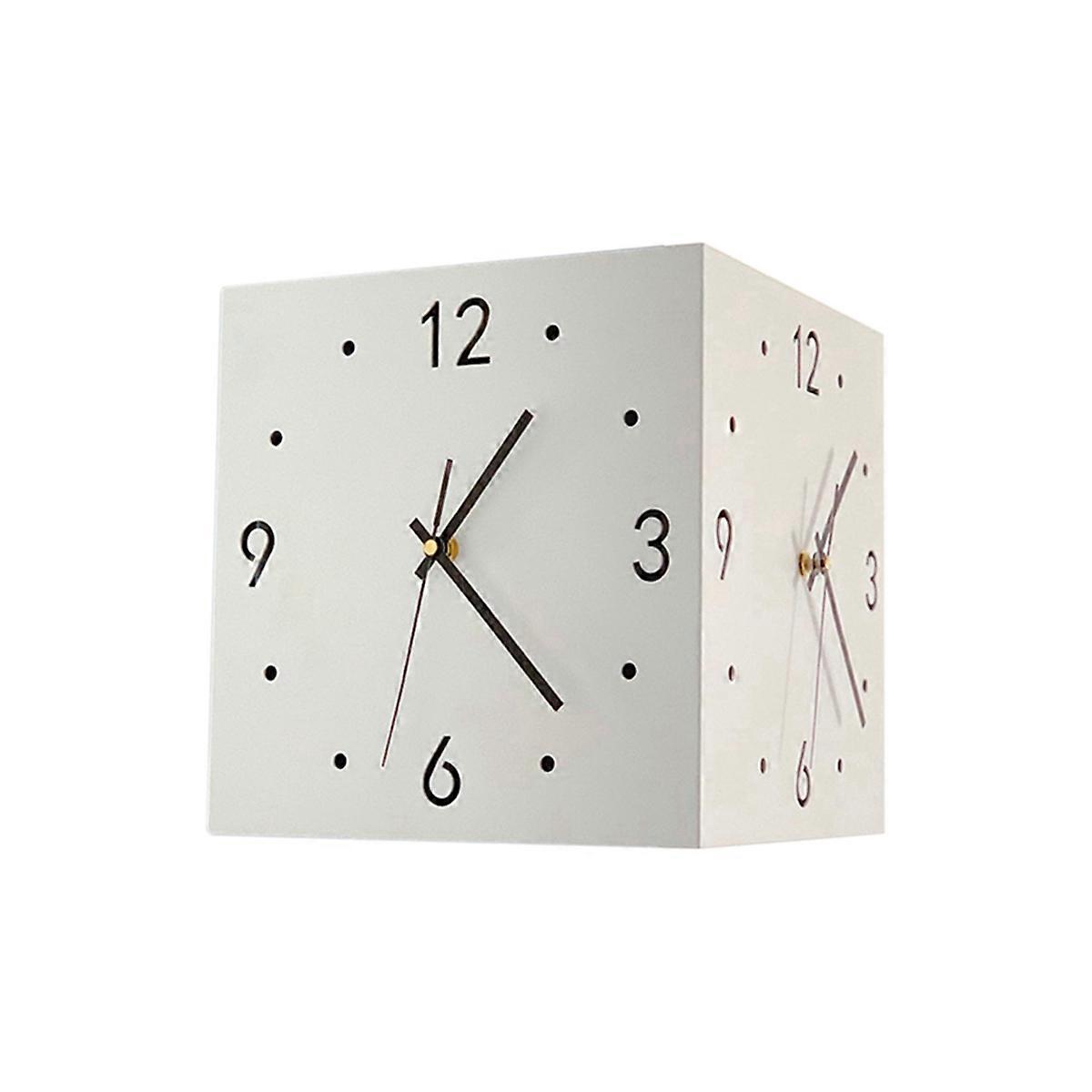 Quiet Square Wall Clock in Bedroom-Double-Sided, Sensor Charging