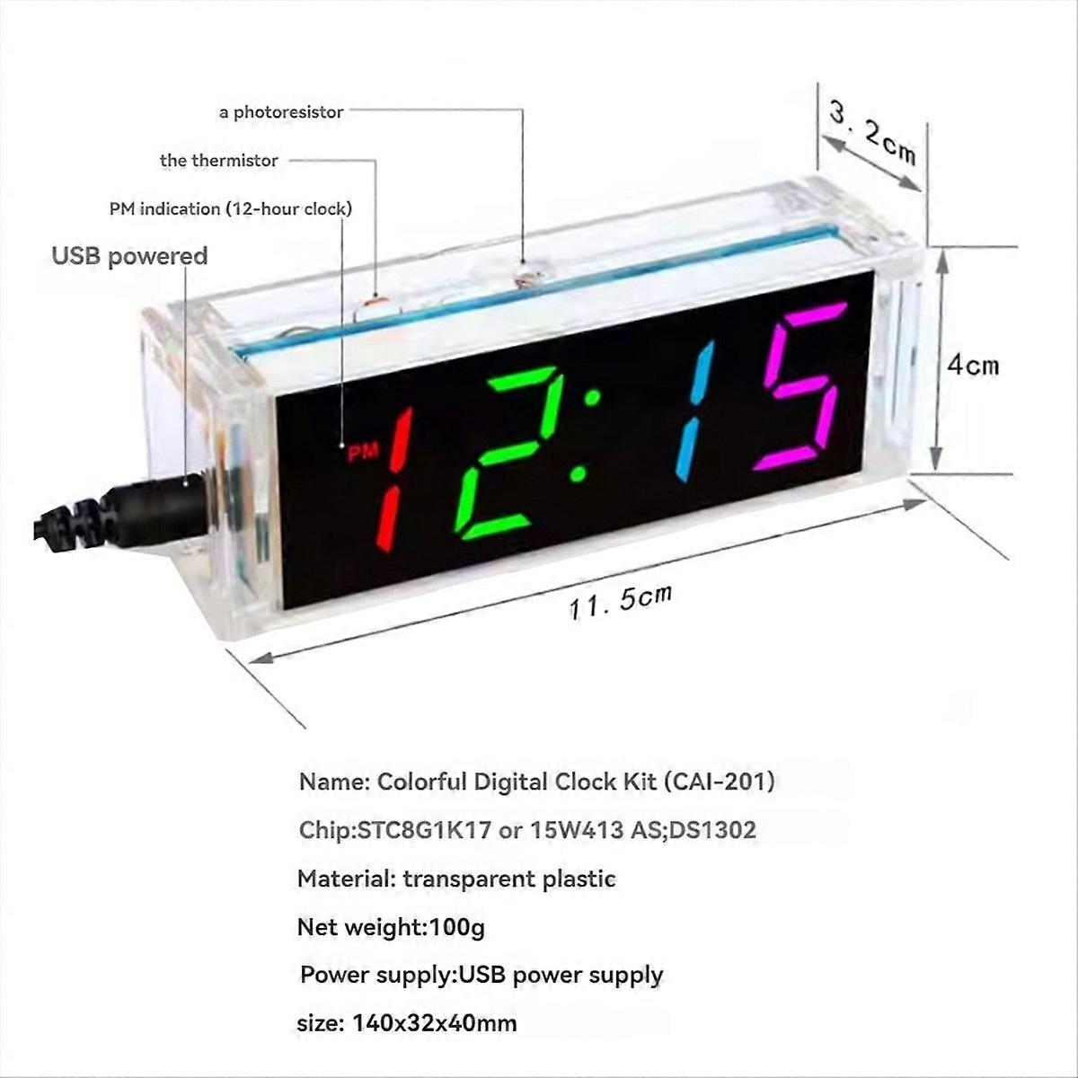 DIY Clock Kit Digital Tube Temperature Clock DIY Electronic Kit