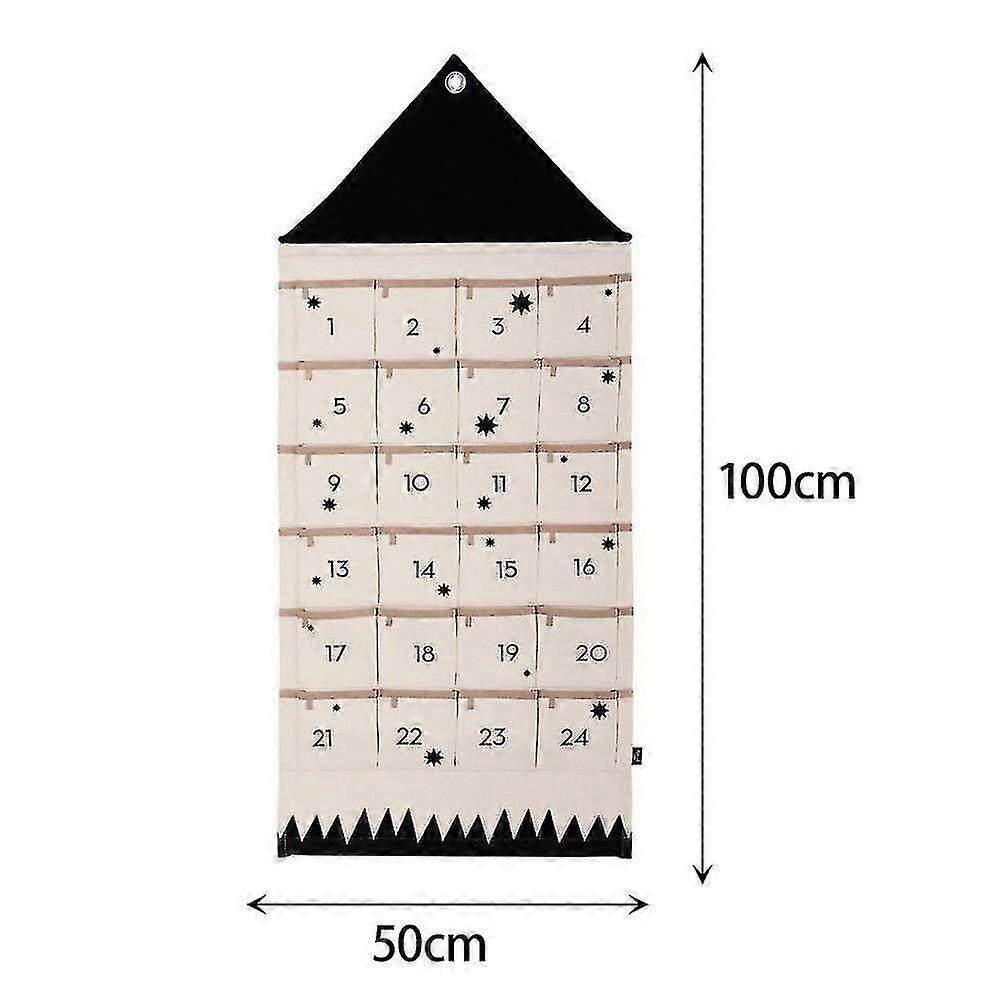 24 Advent Calendar Christmas Countdown Xmas Hanging Pockets Gift