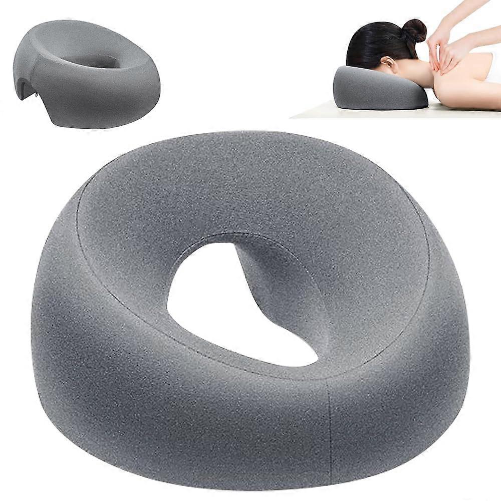 Face Down Pillow Memory Foam MShaped Ergonomic Prone Cushion With FaceHole For Bed Use Spa And Salon Massage