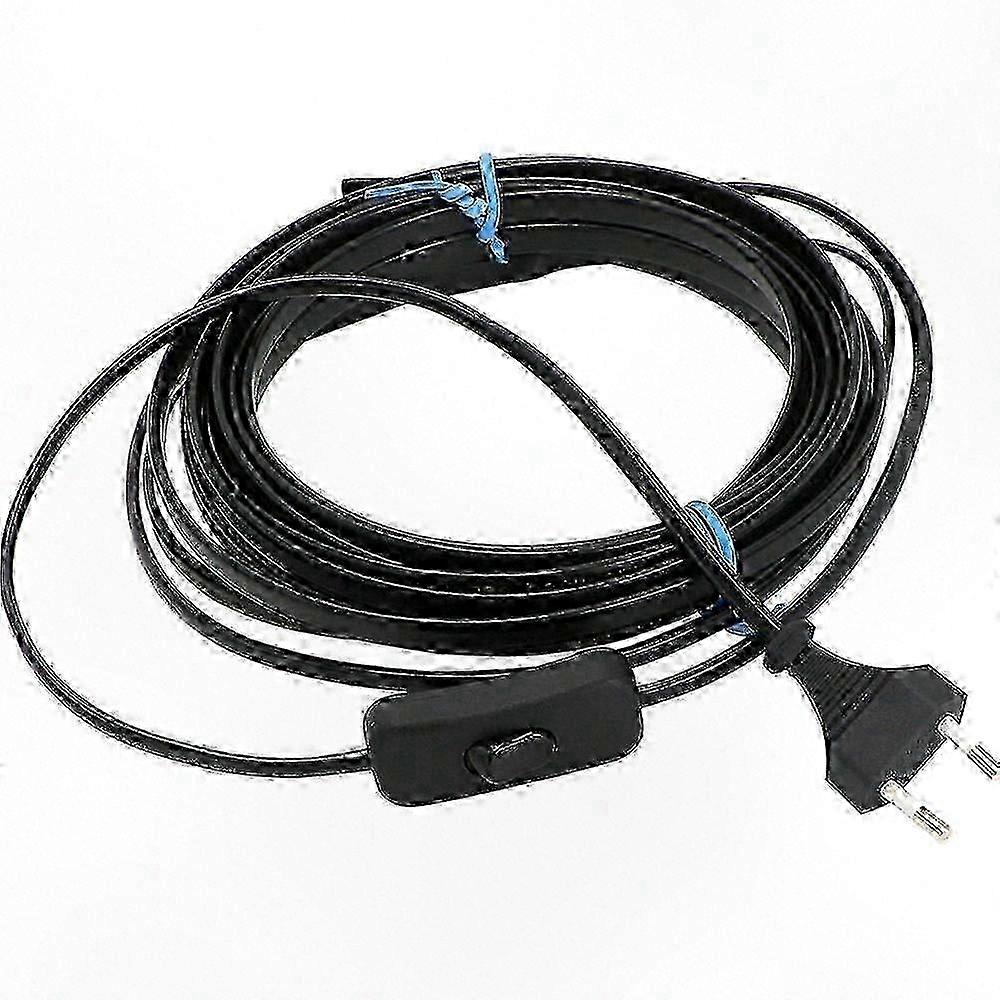 EU Plug Self-Regulating Cable for Pipe Freeze Protection, 220V Pre-Assembled Heating Solution