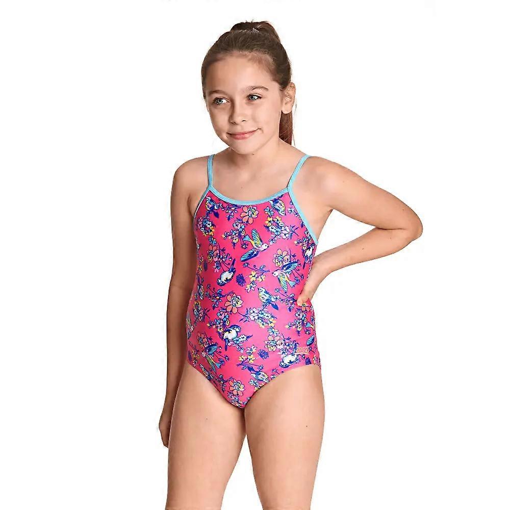 Zoggs Girls Journey U Back 泳衣 - 粉色