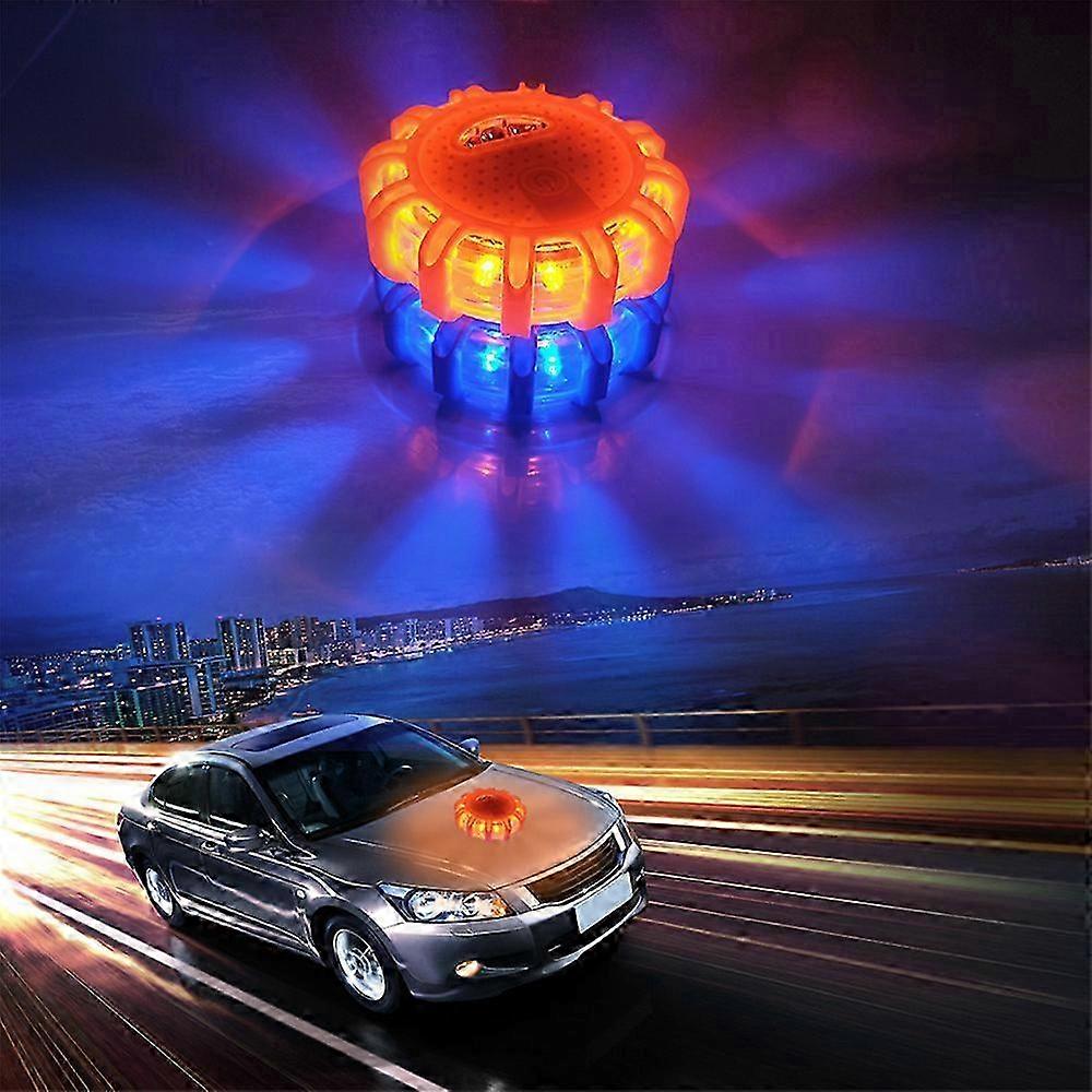 3 LED Fusée De Route D’urgence Disque De Sécurité Lumière Clignotant Avertissement Bord De Route Stroboscope