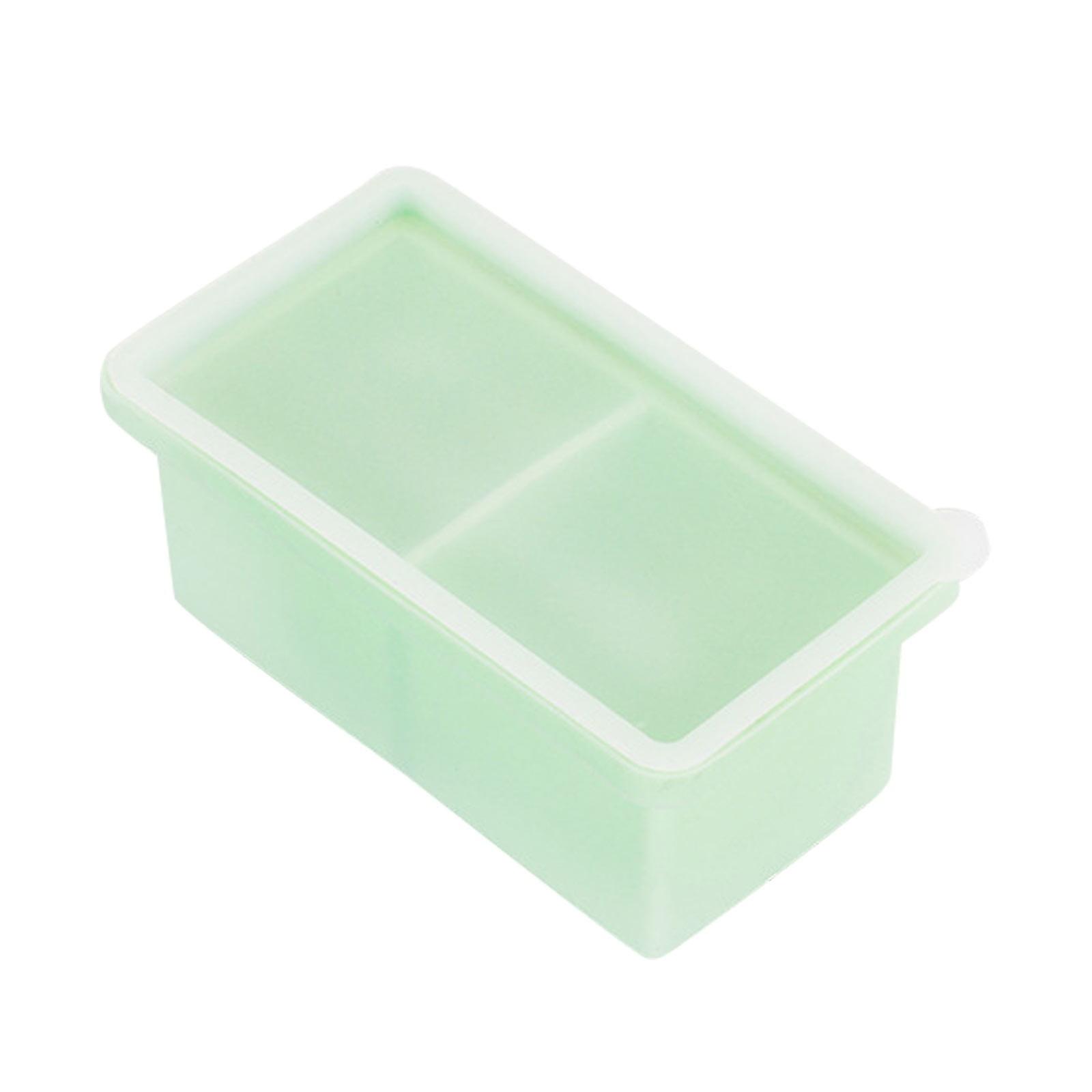 Silicone Freezer Tray With Lid Soup Freezer Container 2 Cup Extra Large Ice Cube Tray Makes 2 250ml Portions Cubes For Freezing Soup Stews Sauces.