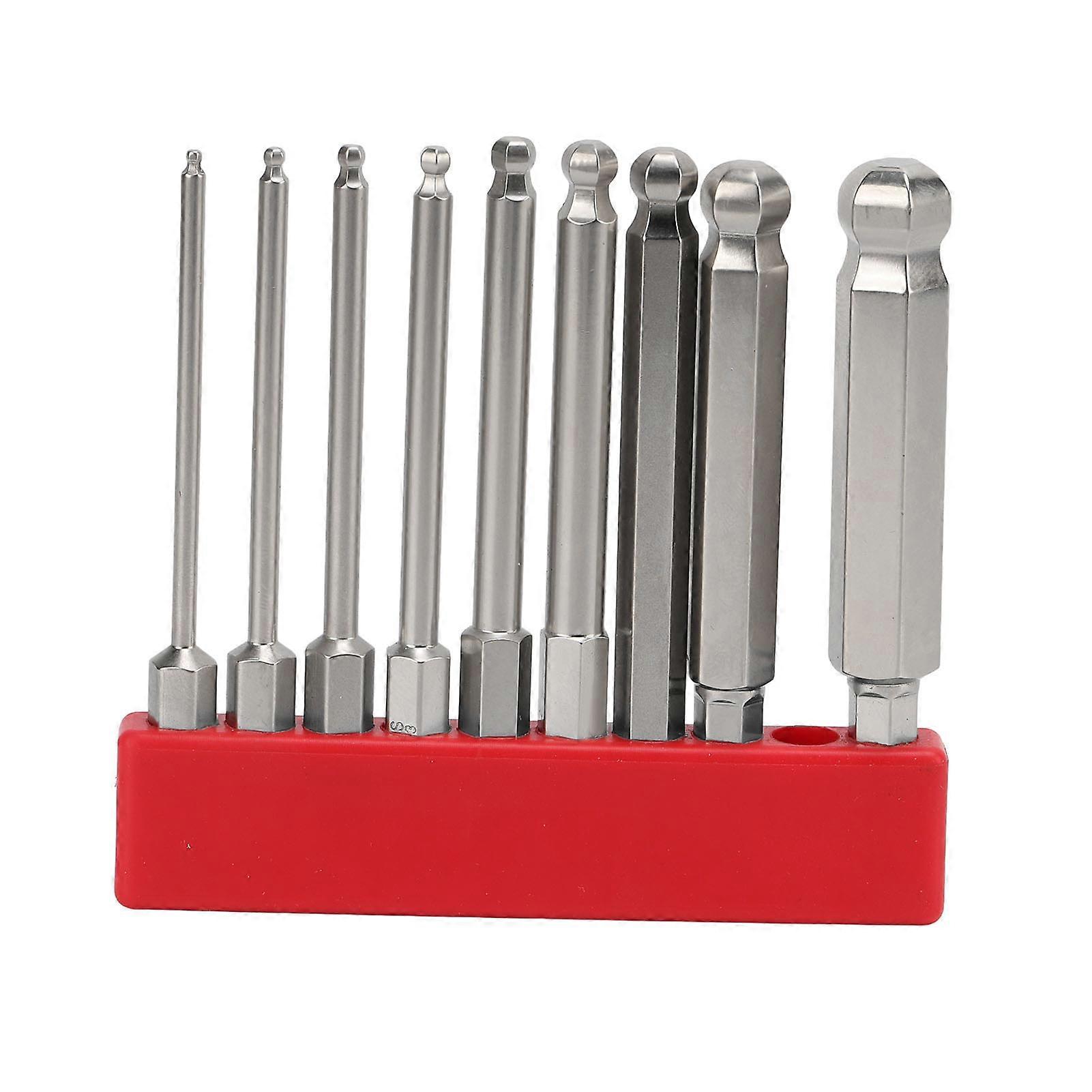 1/4 inch hex screwdriver bits 9pcs magnetic 75mm ball head
