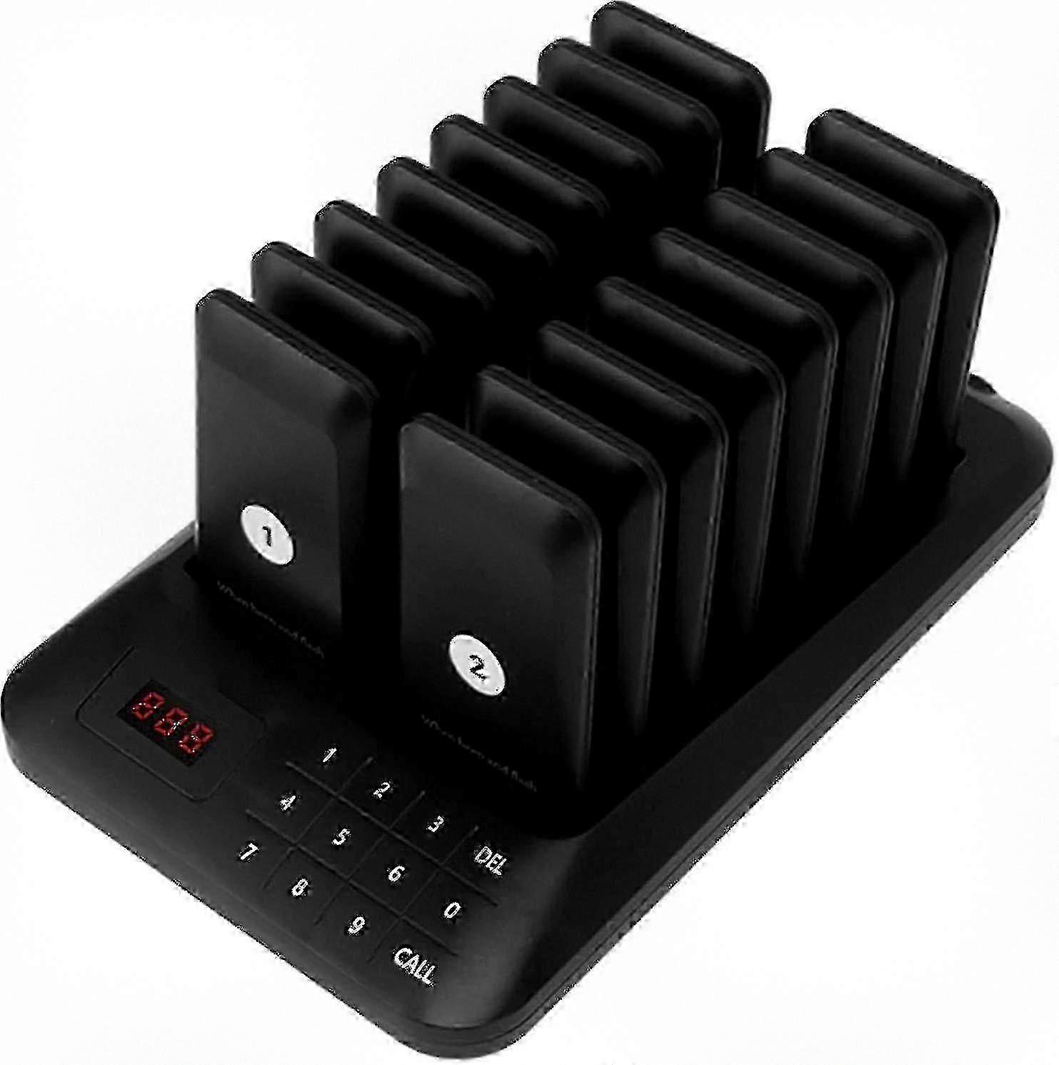 16 Pager System for Restaurants with Touch Screen Calling Service Customer Alert Buzzers for Dining Establishments