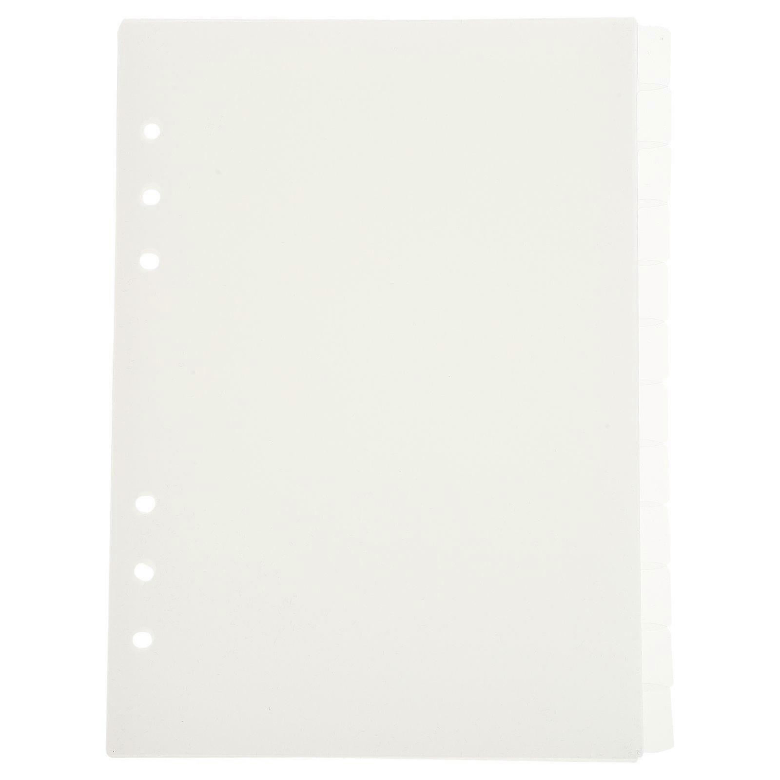 12個のプラスチックカラータブディバイダーインデックス分類ラベル6穴バインダーディバイダー