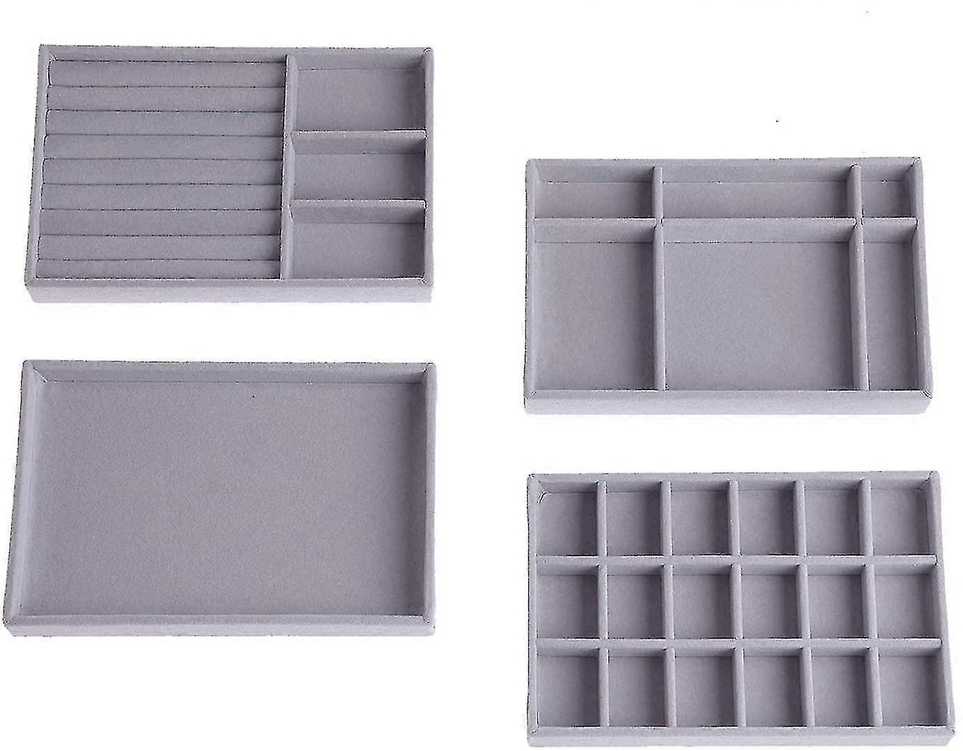 Jewelry Trays Organizer, Stackable Jewelry Accessories Tray Set