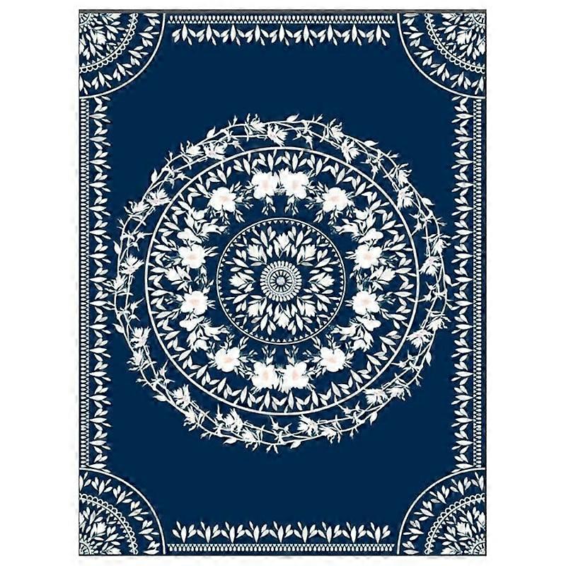 Psychedelic Mandala Style Hanging Wall Tapestries Square Hippy Boho Gypsy Full-Polyester Tapestry Table Cover Bedspread Beach Towel Tapestry