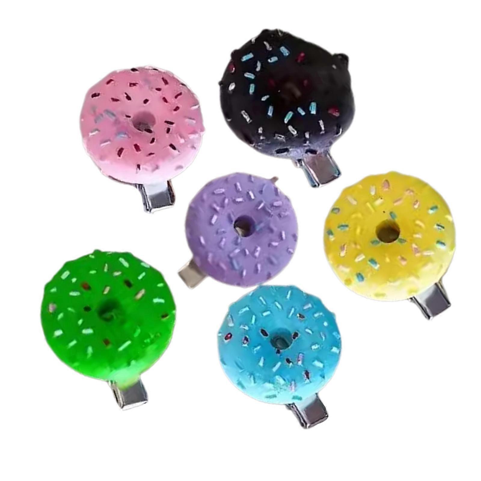 6PCS Contemporary Bakery Styles Hair Accessories Lightweight Design Hair Barrettes for Daily Styling Theme Event  Random color