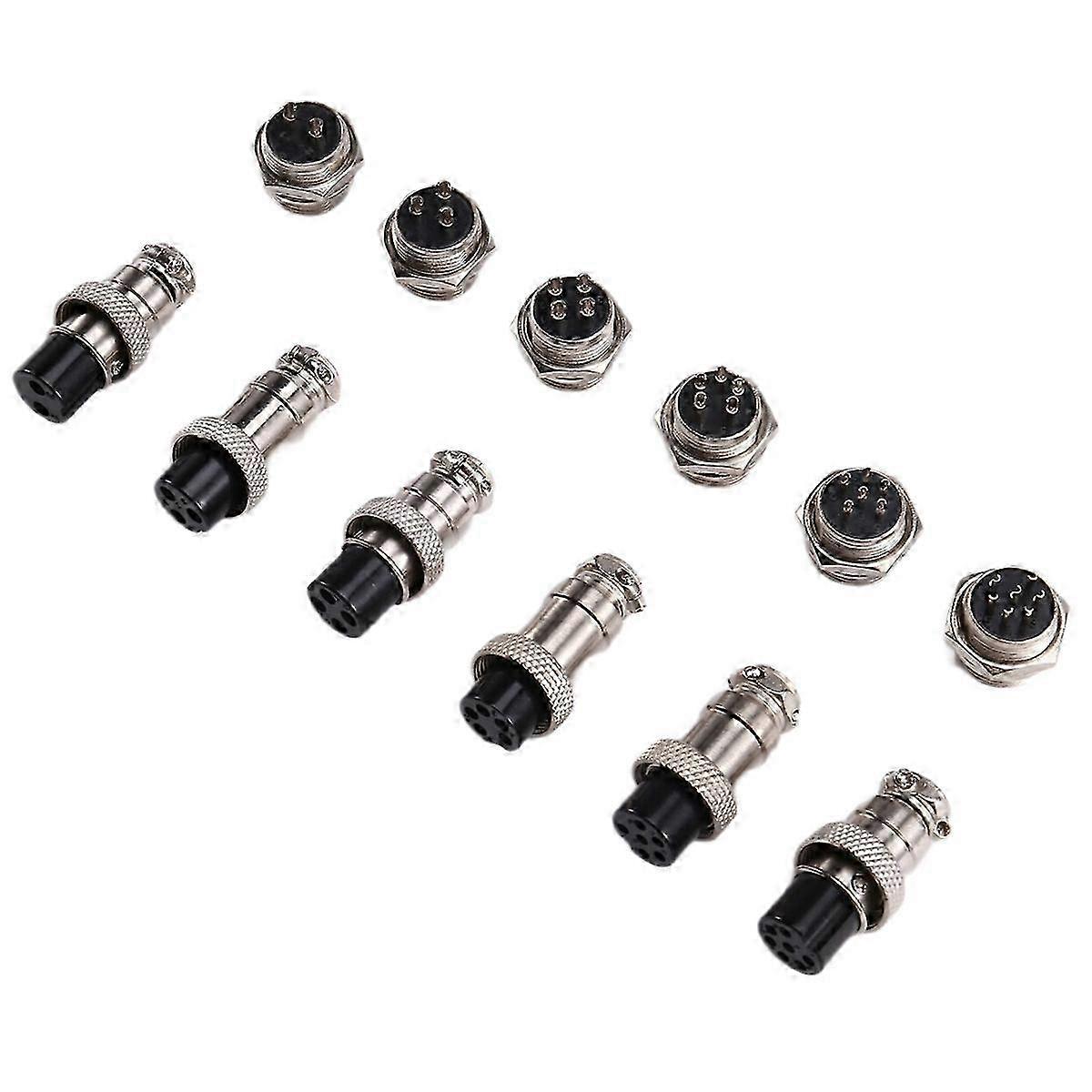 6PCS Aviation Plug Connector GX16 2 3 4 5 6 7Pin Docking Aviation Plug Socket Waterproof Circular Connector SZRH