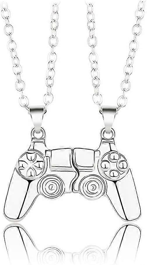 Chain With Magnet For Joystick - Matching Necklace For Couples Best Friendssilver