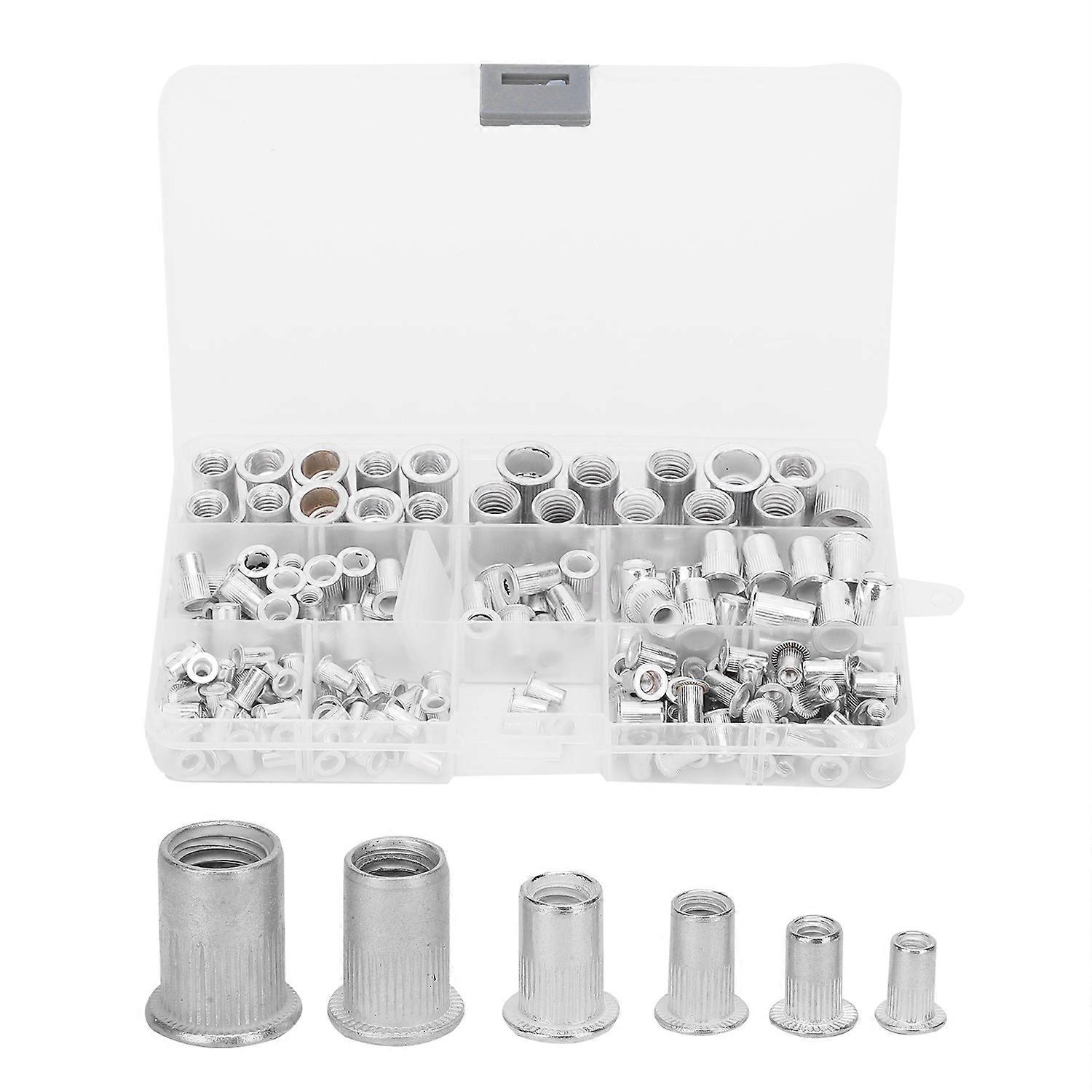 165pcs / Box Aluminum Rivet Nut Insert Nut Accessory Set M3 / 4 / 5 / 6 / 8 / 10