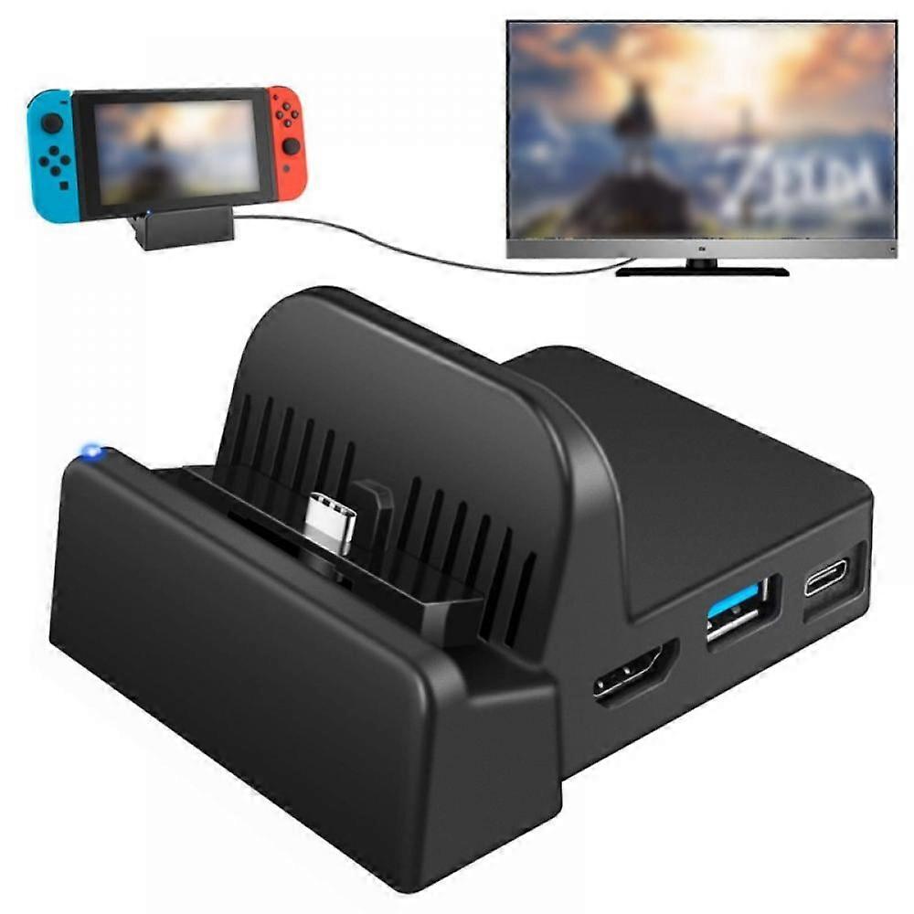 Docking Station for compatible with Nintendo Switch/Switch OLED, 4K HDMI TV Adapter Charging Dock Replacement