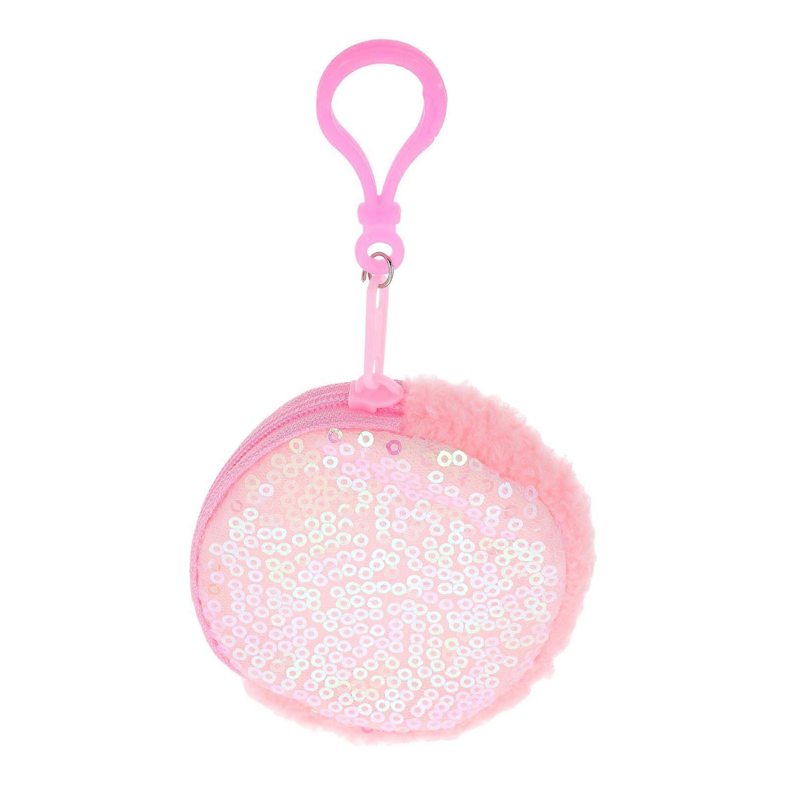Portable Sequin Coin Purse for Earphone Storage with Zipper