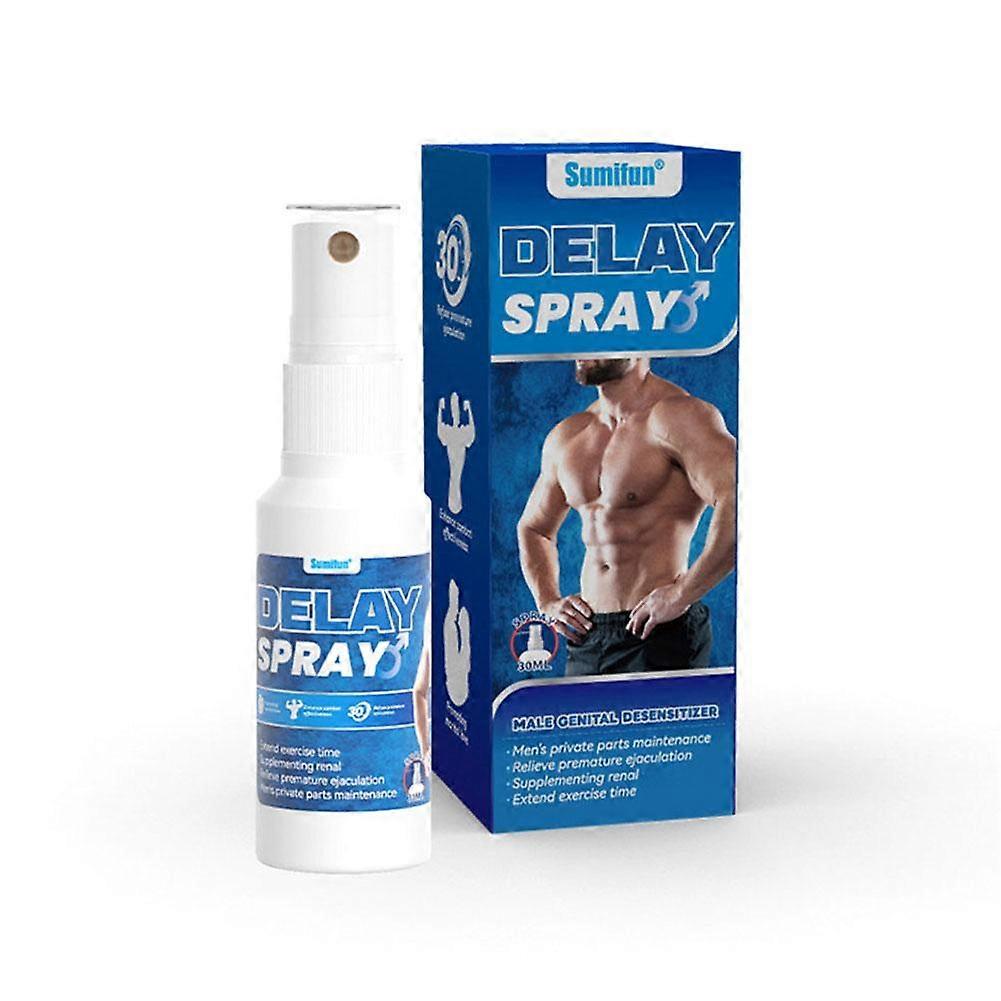 Spray íntimo masculino de 30ml com fórmula à base de ervas para conforto refrescante e proteção duradoura.