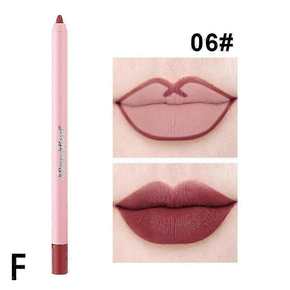06(F)$Lip liner waterproof matte bean paste color lipstick pen foam pen non-fading lip liner
