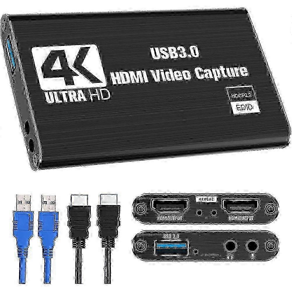 Video Capture Card, Switch Capture Card for Switch, 4K 1080P 60FPS for Streaming Video Recording fo