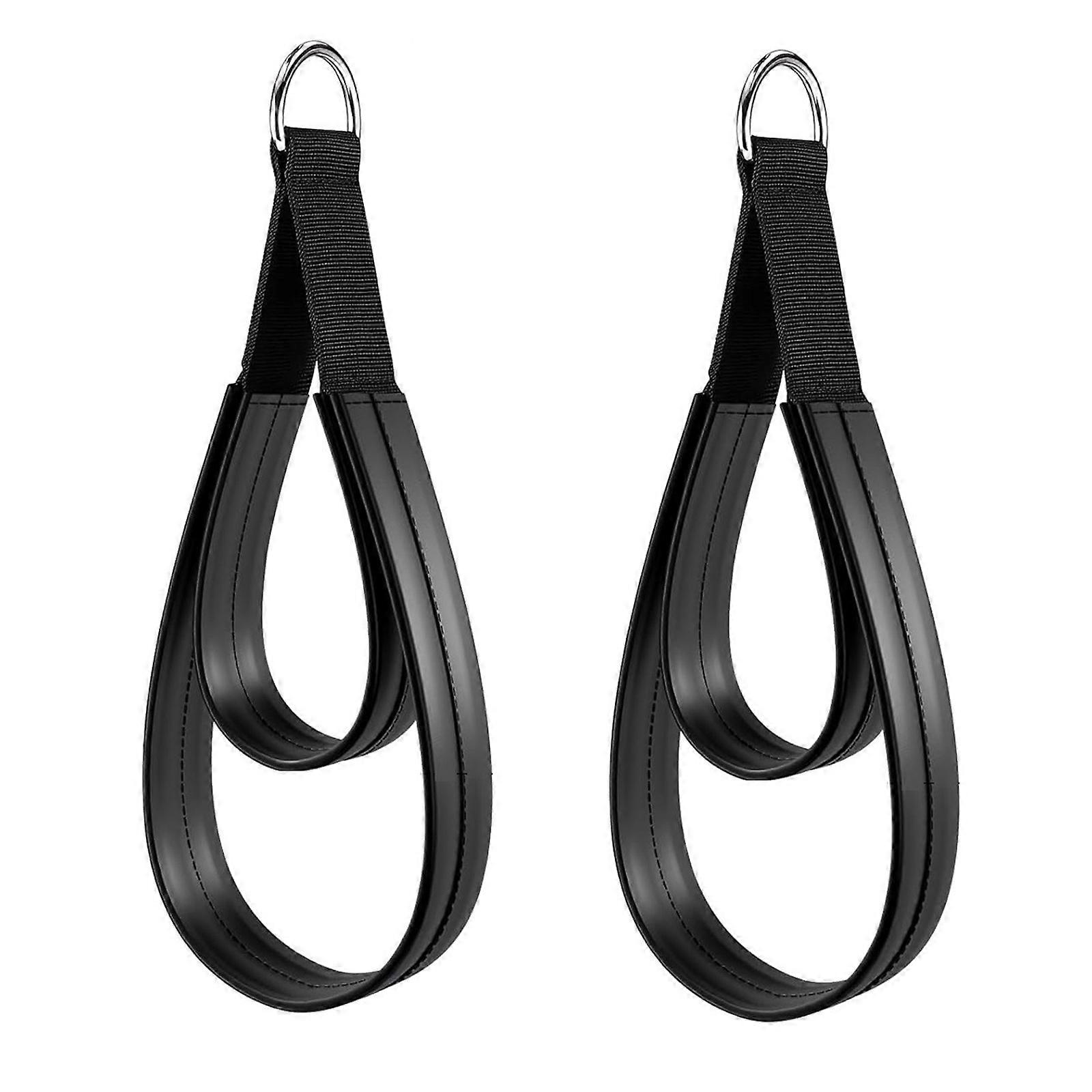 1 Pair Double Looped Exercise Straps Easy to Use Pilates Straps D-Rings Straps For Flexibility Exercises  White