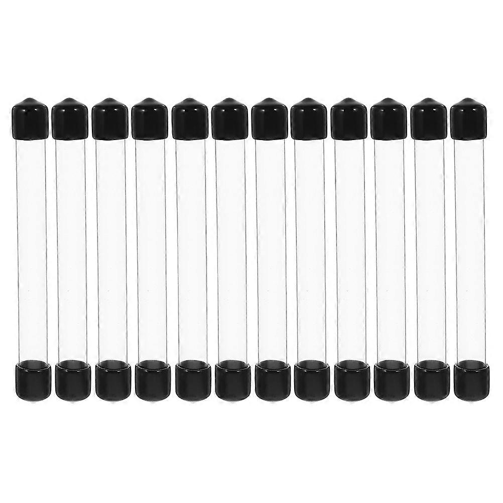 12Pcs Transparent Experimental Round Tubes for Storage Plastic Tubes